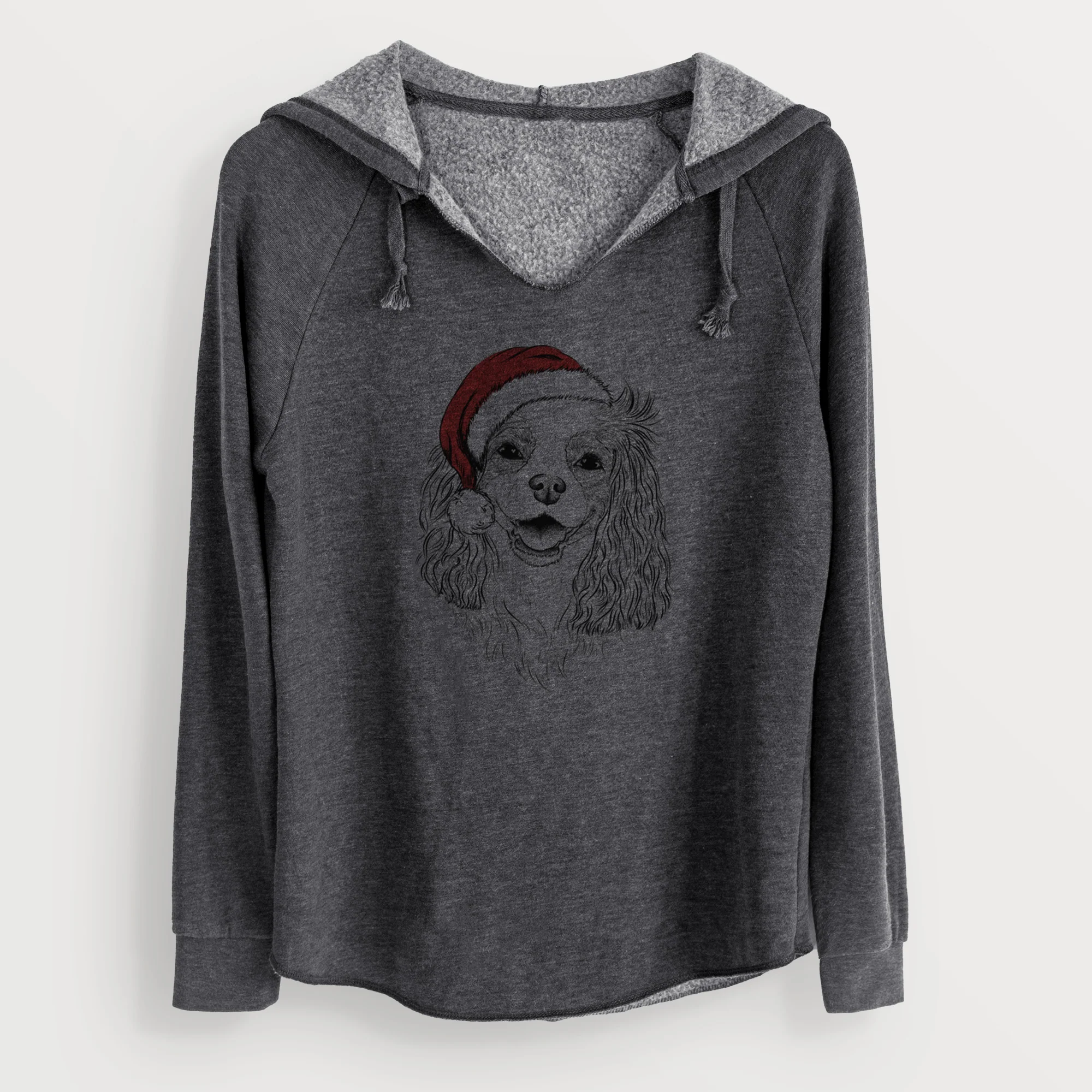 Santa Halley Comet the Cavalier King Charles Spaniel - Cali Wave Hooded Sweatshirt - Image 8