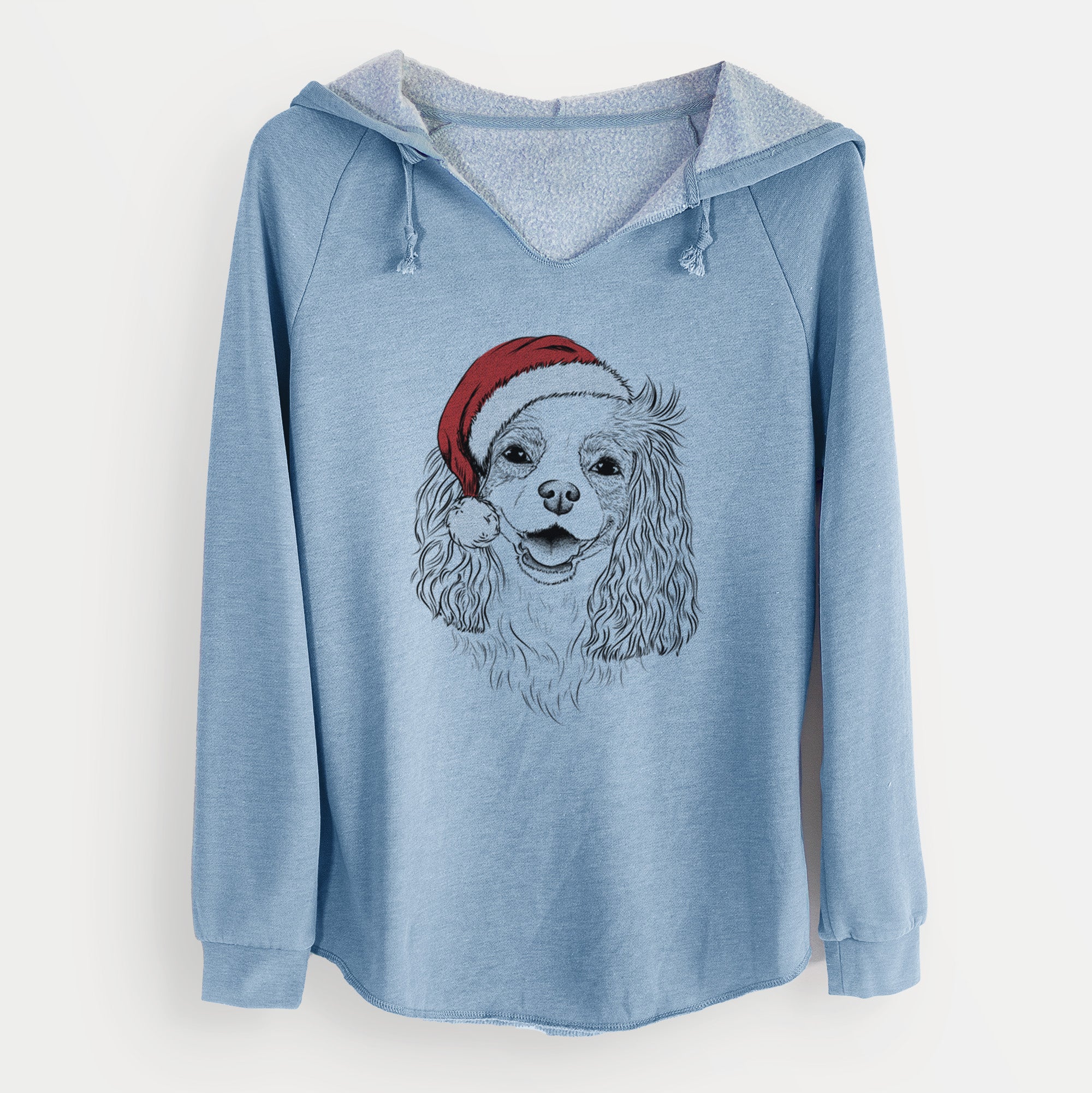Santa Halley Comet the Cavalier King Charles Spaniel - Cali Wave Hooded Sweatshirt - Image 9