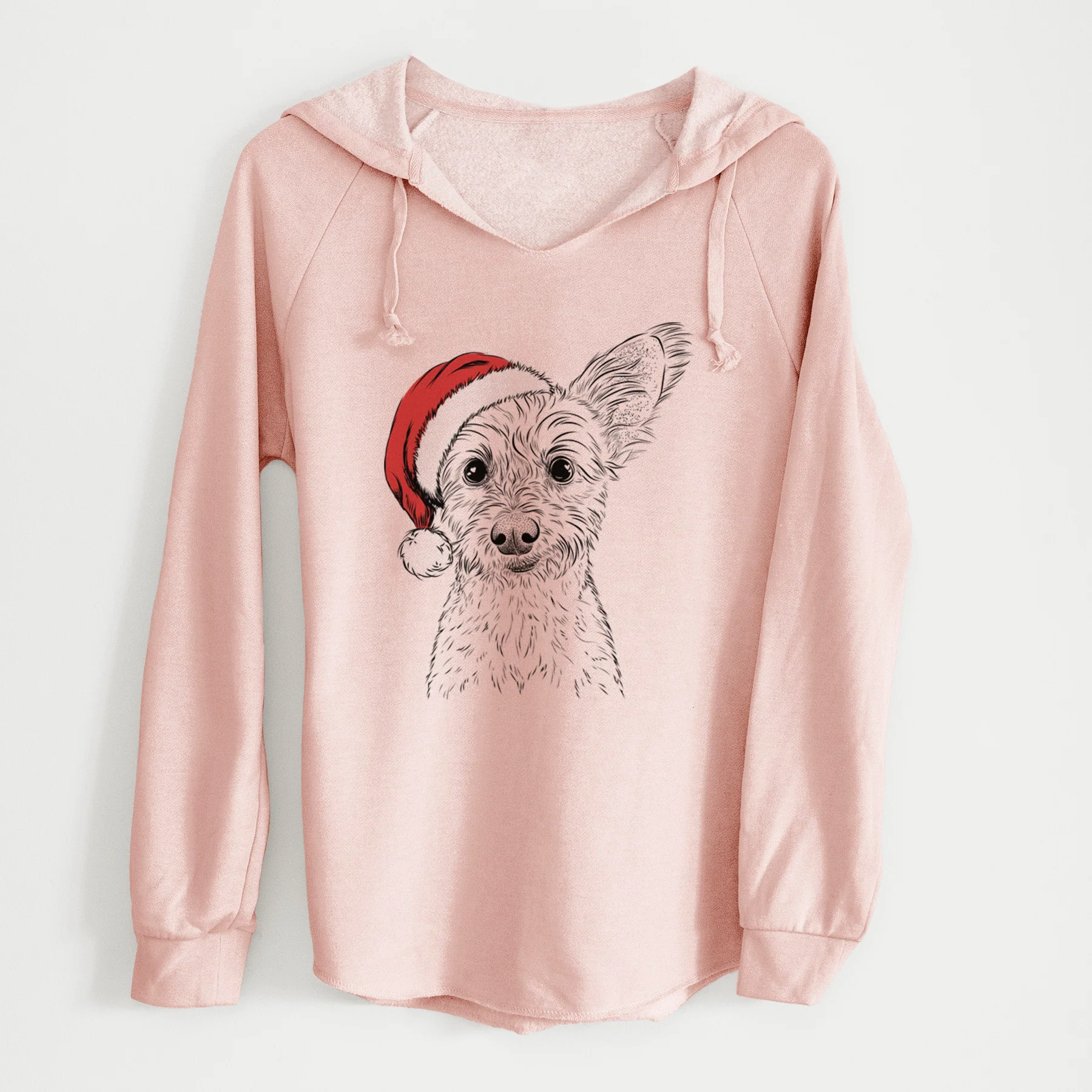 Santa Heidi the Schnauzer Mix - Cali Wave Hooded Sweatshirt - Image 5