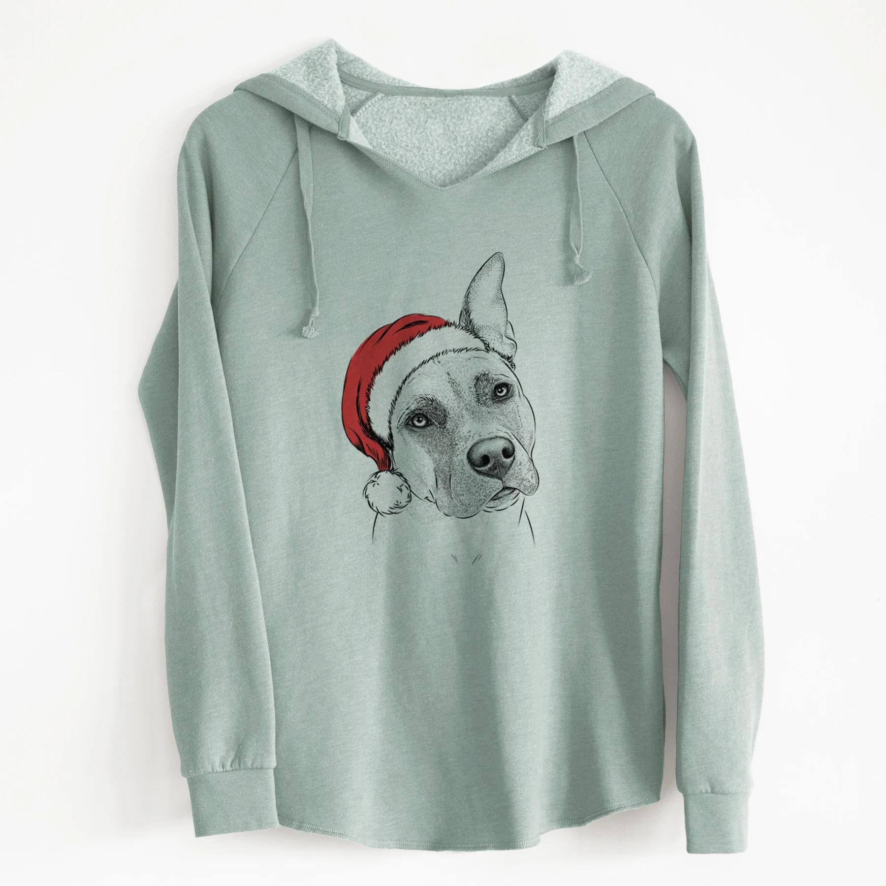 Santa Ivy the Pitbull Mix - Cali Wave Hooded Sweatshirt - Image 7