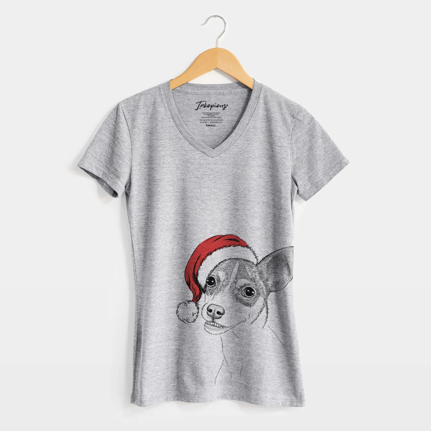 Santa Kailani the Chihuahua Mix - Women's Perfect V-neck Shirt - Image 4