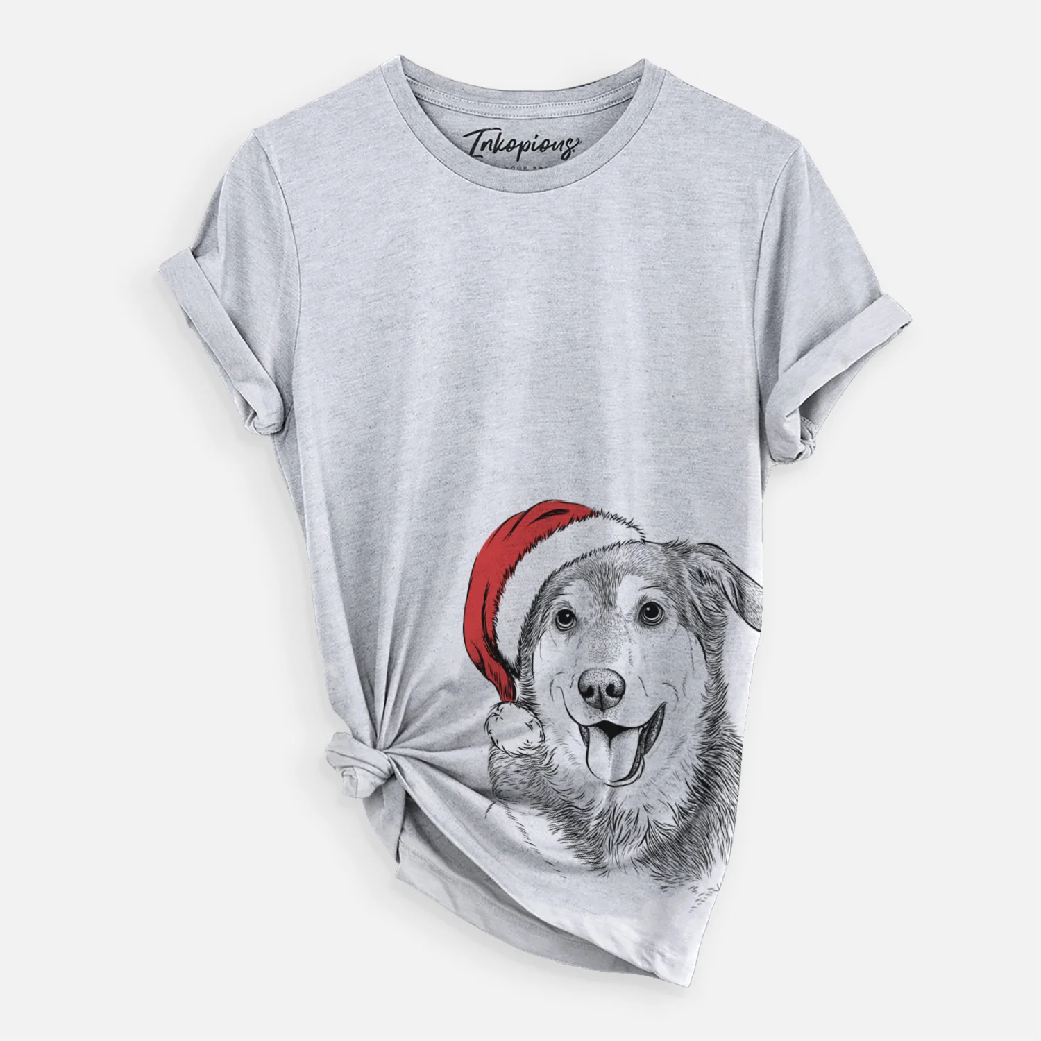 Santa Lance the Lab/Shepherd Mix - Unisex Crewneck - Image 2