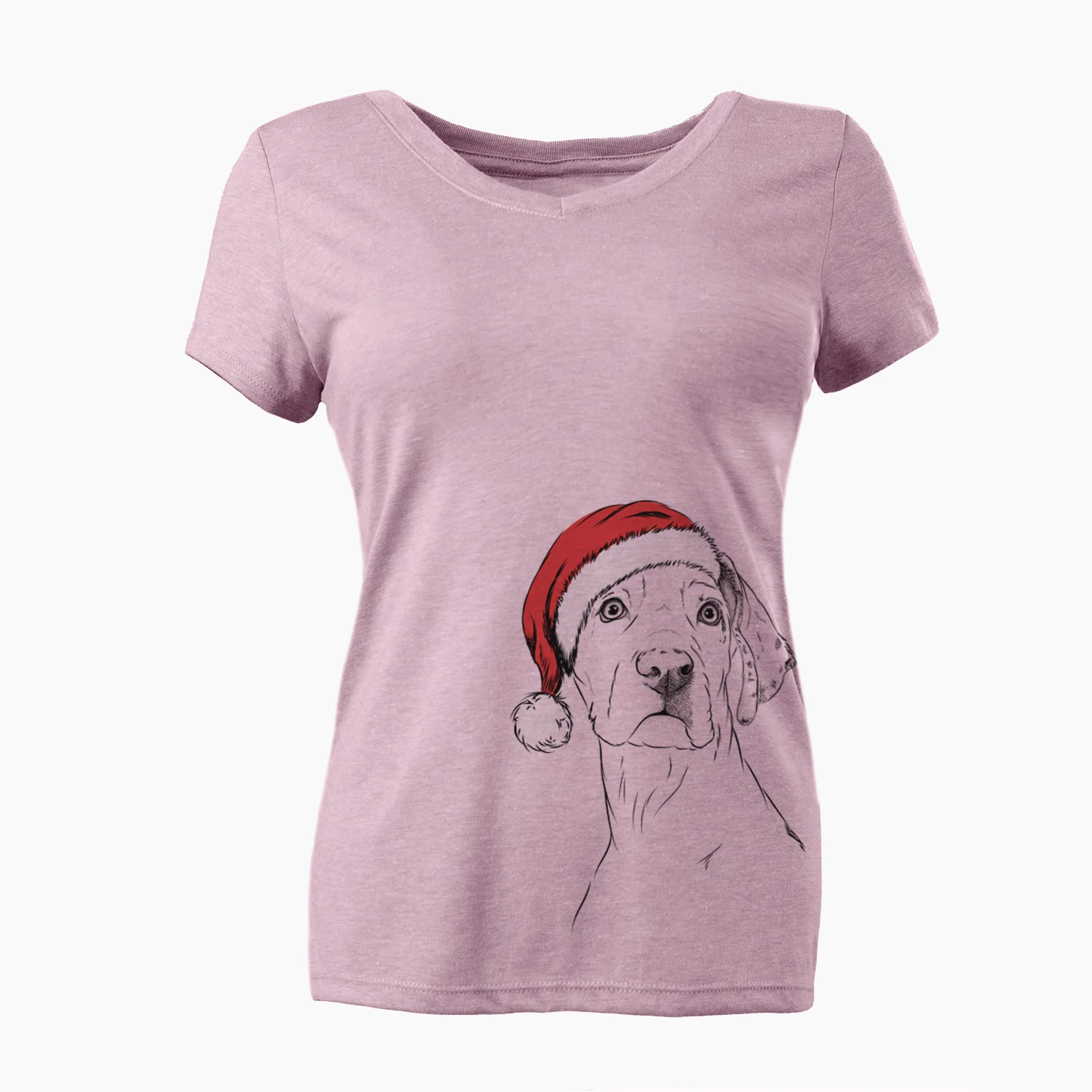 Santa Lumen the Special Needs Great Dane - Women's Perfect V-neck Shirt - Image 2