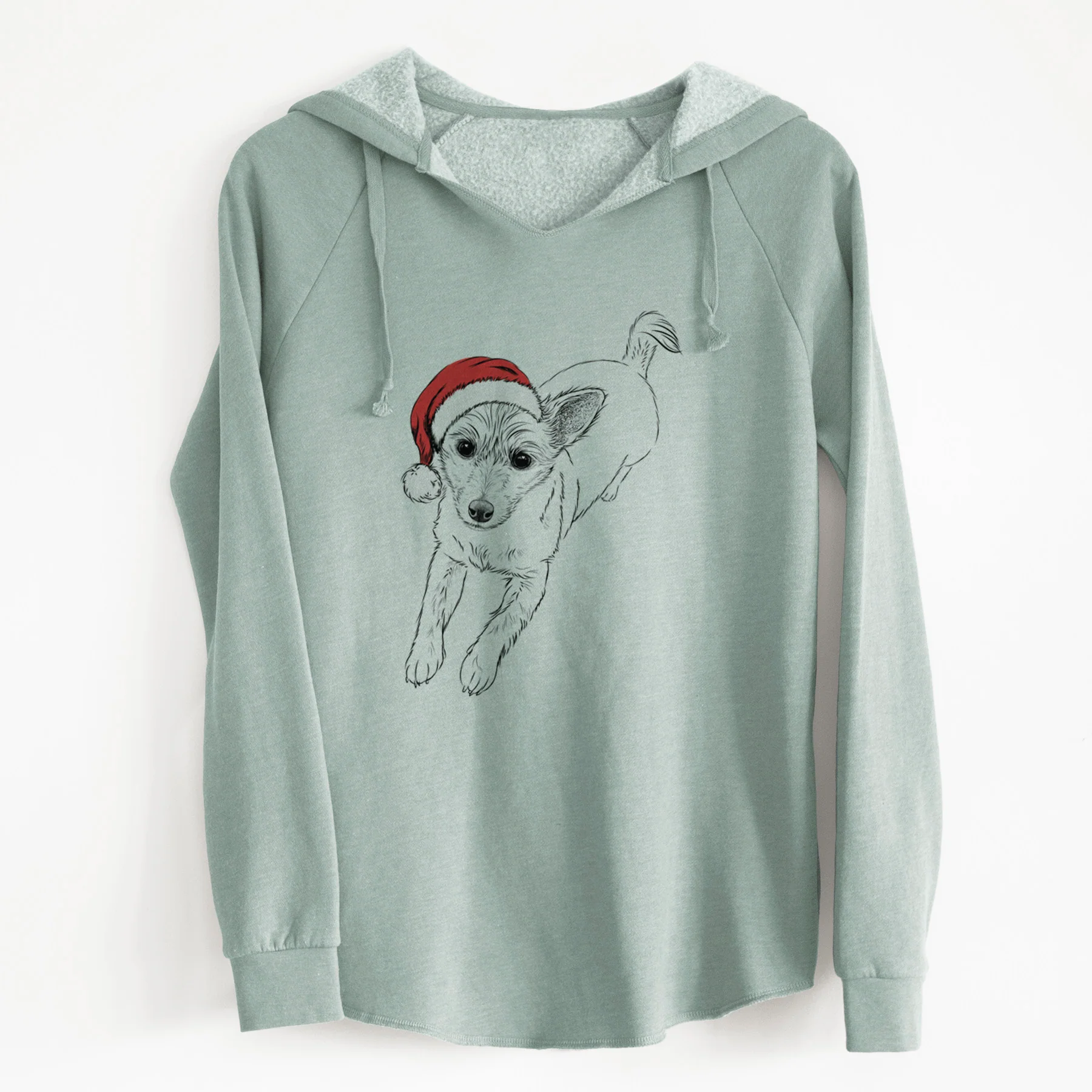 Santa Maisie the Terrier Mix - Cali Wave Hooded Sweatshirt - Image 7