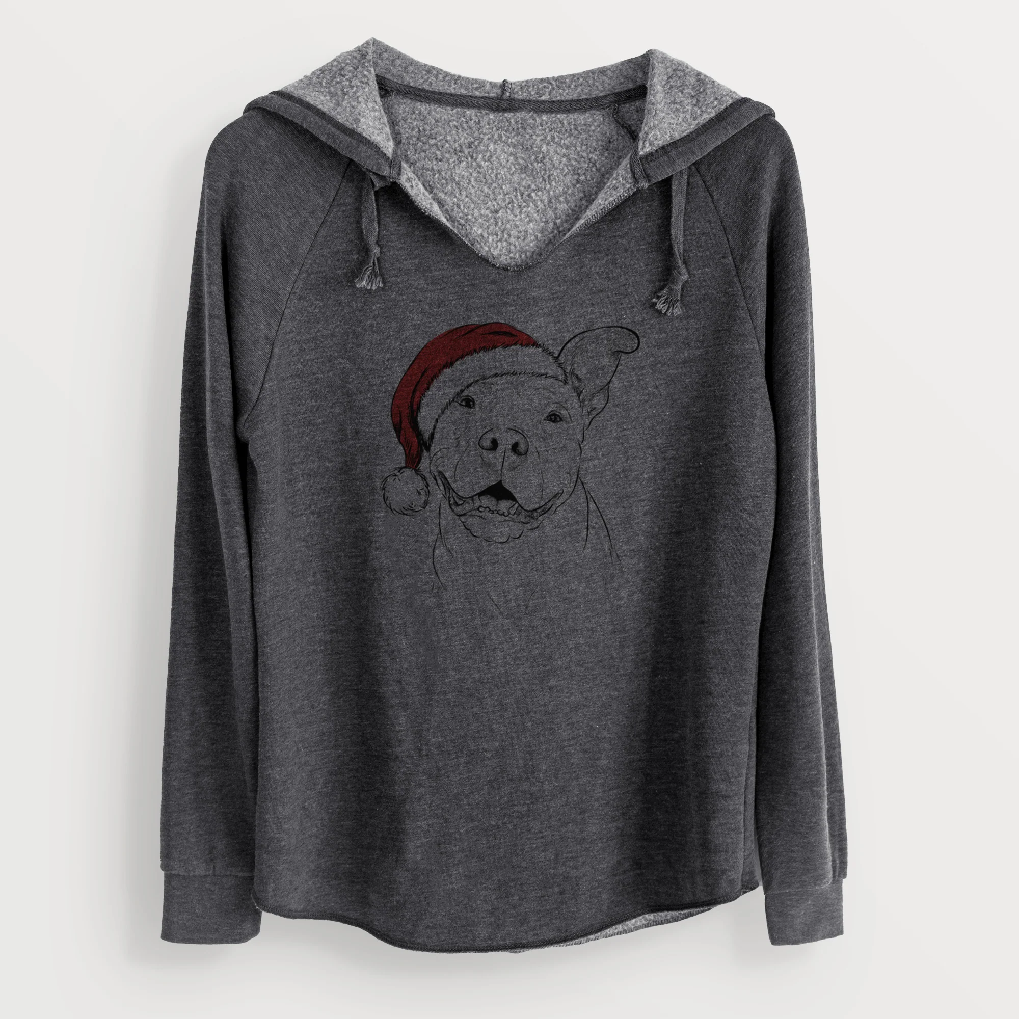 Santa Malibu the Staffordshire Terrier/Pitbull Mix - Cali Wave Hooded Sweatshirt - Image 8
