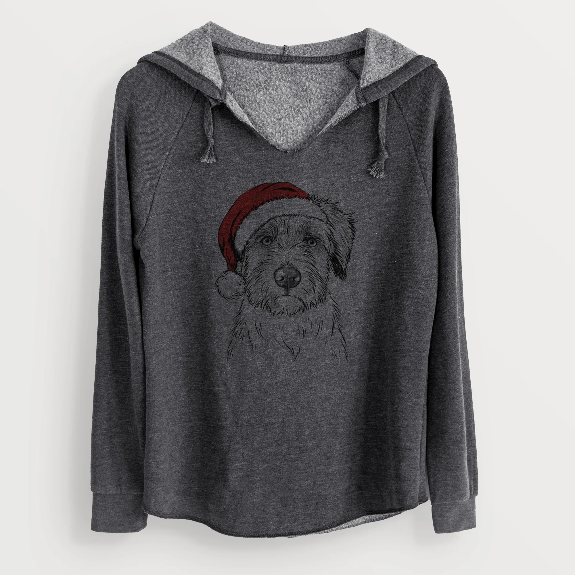 Santa Marek the Bernedoodle - Cali Wave Hooded Sweatshirt - Image 8