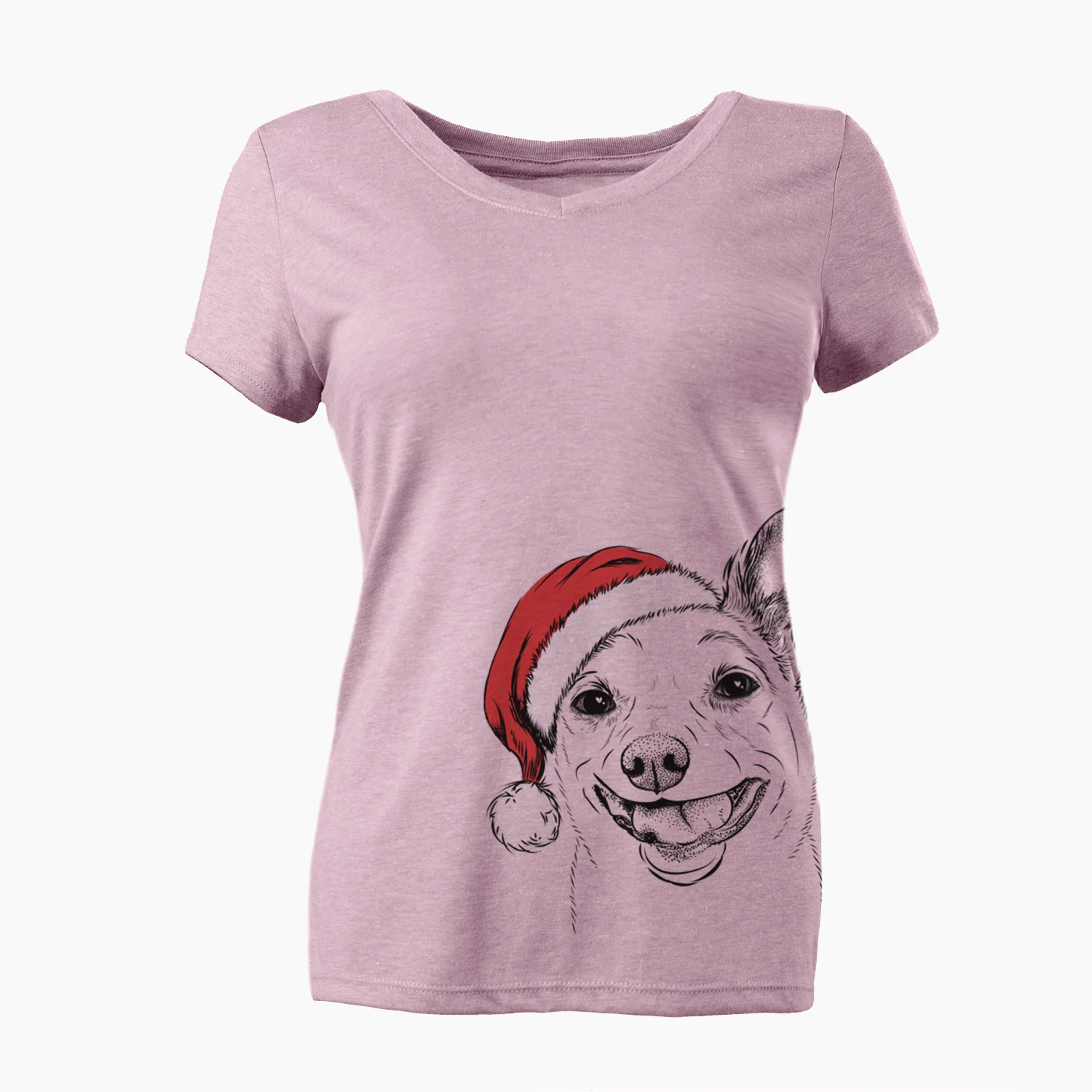 Santa Mortimer the Mixed Breed - Women's Perfect V-neck Shirt - Image 2