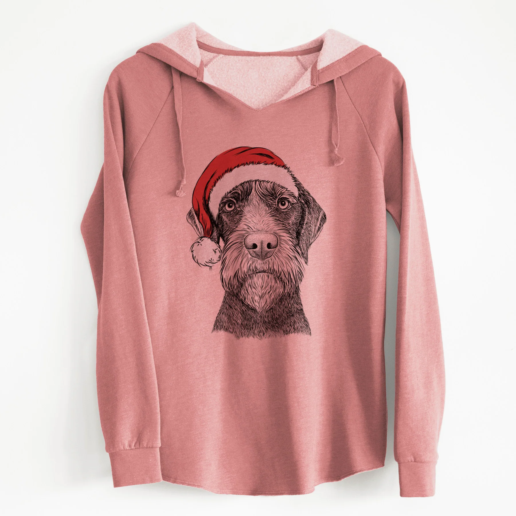 Santa Oakley the Pudelpointer - Cali Wave Hooded Sweatshirt - Image 6