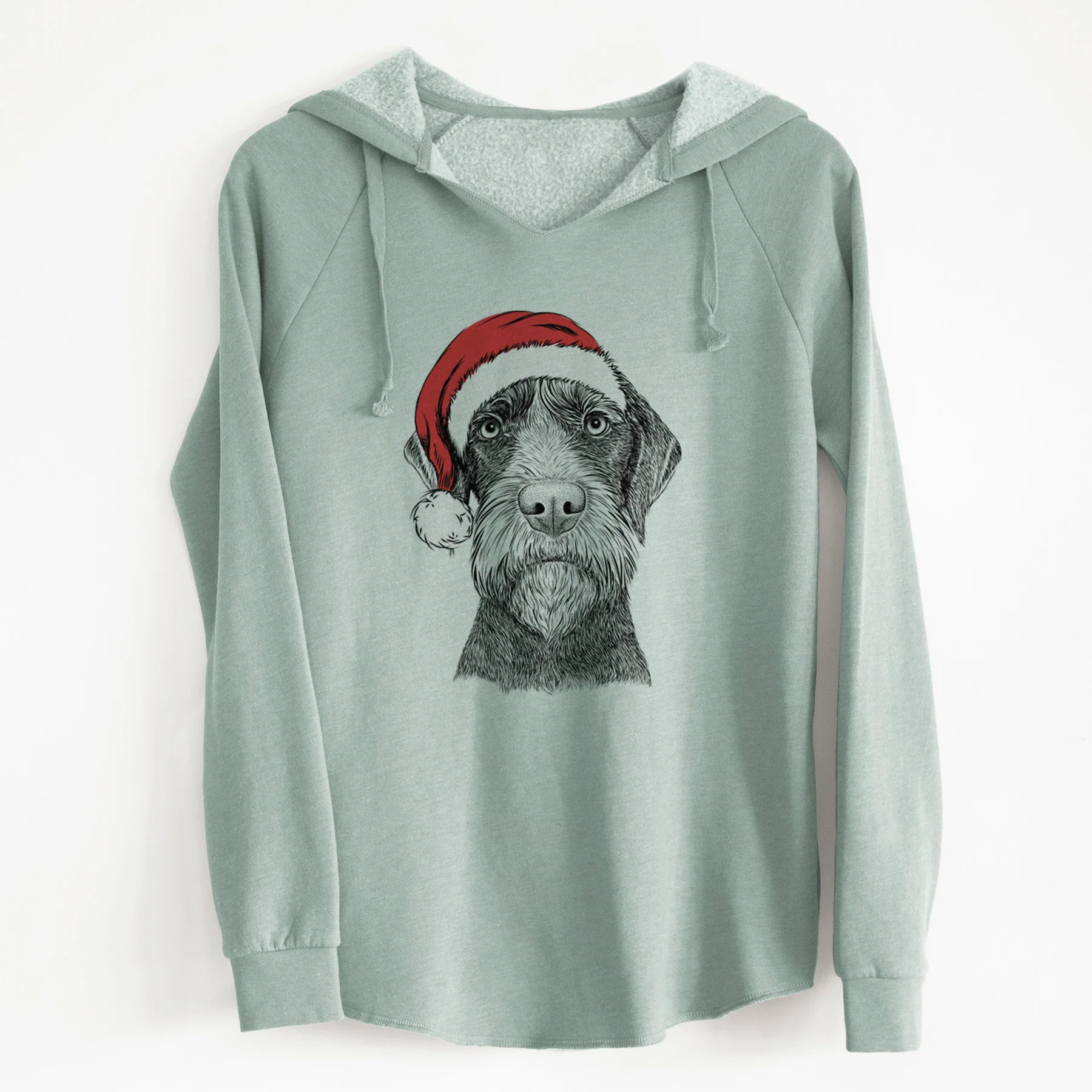 Santa Oakley the Pudelpointer - Cali Wave Hooded Sweatshirt - Image 7
