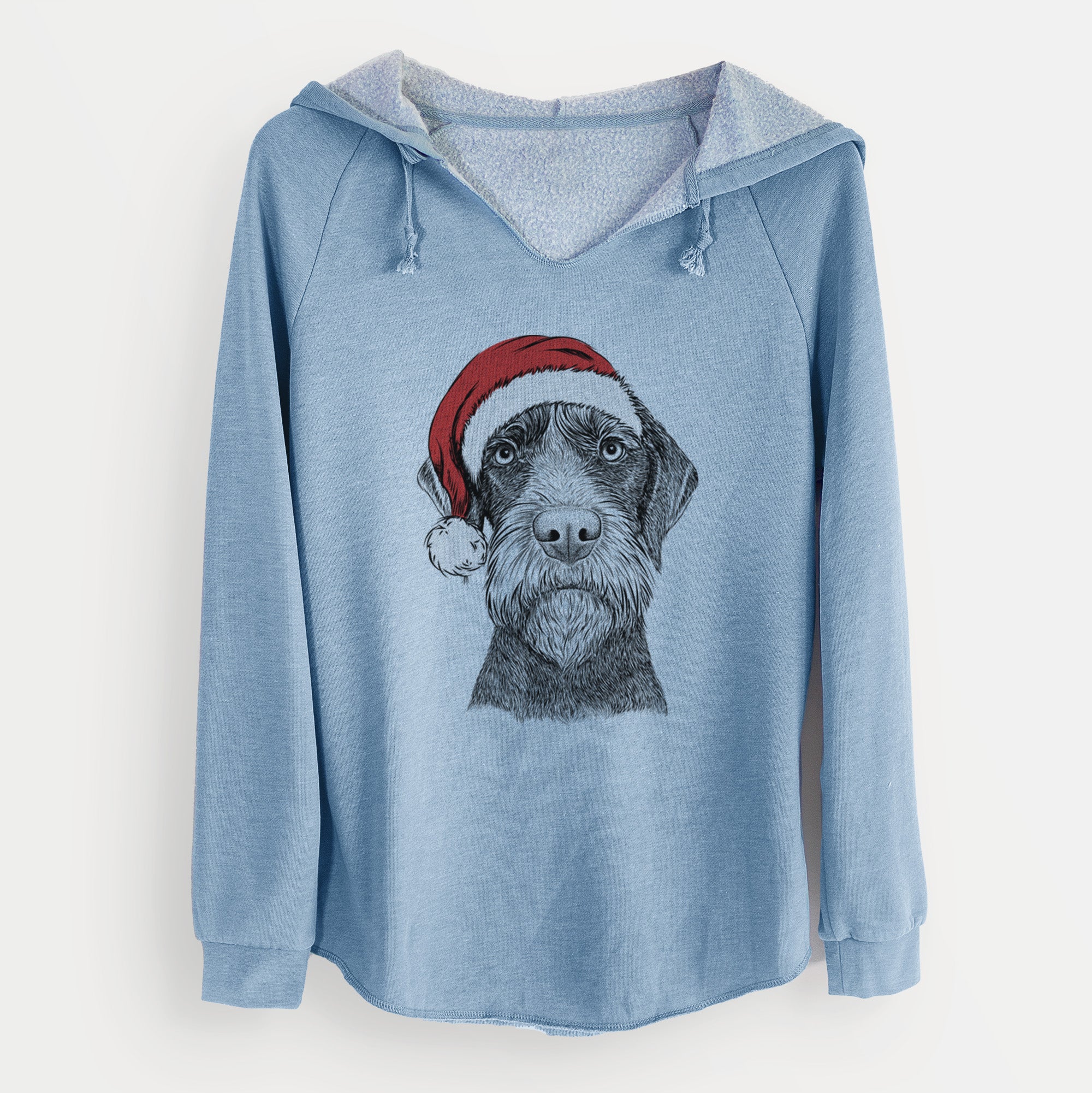 Santa Oakley the Pudelpointer - Cali Wave Hooded Sweatshirt - Image 9