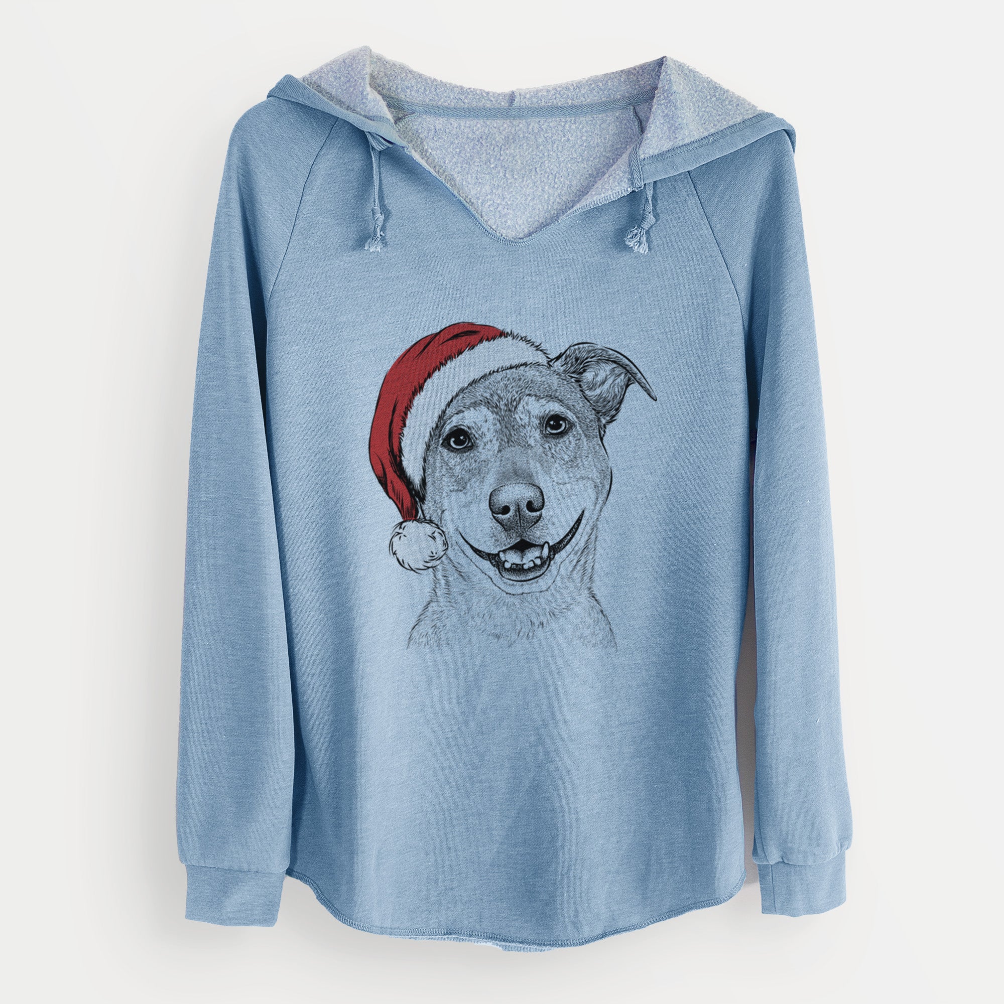 Santa Reese the Mountain Cur - Cali Wave Hooded Sweatshirt - Image 9