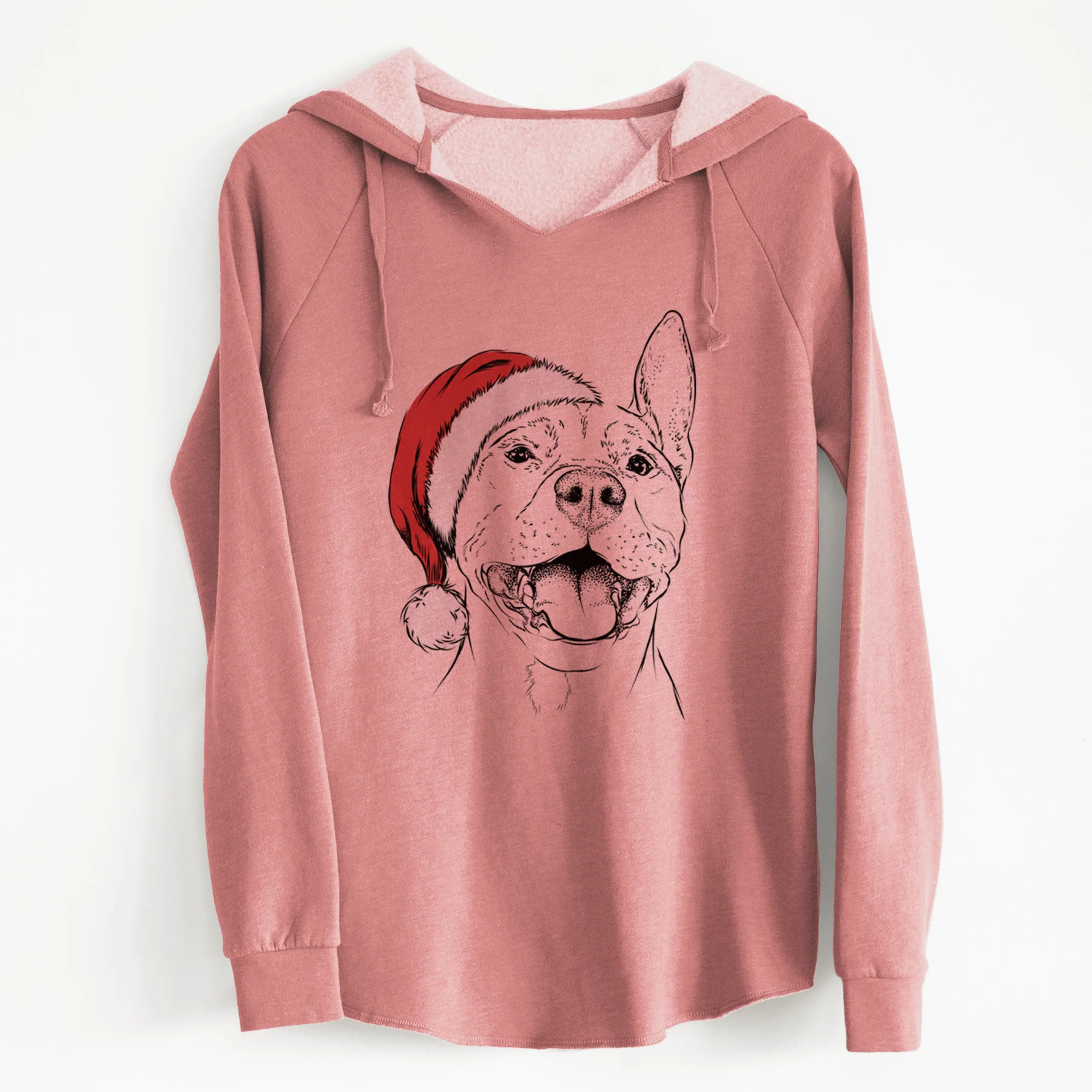 Santa Wally the Pitbull - Cali Wave Hooded Sweatshirt - Image 6