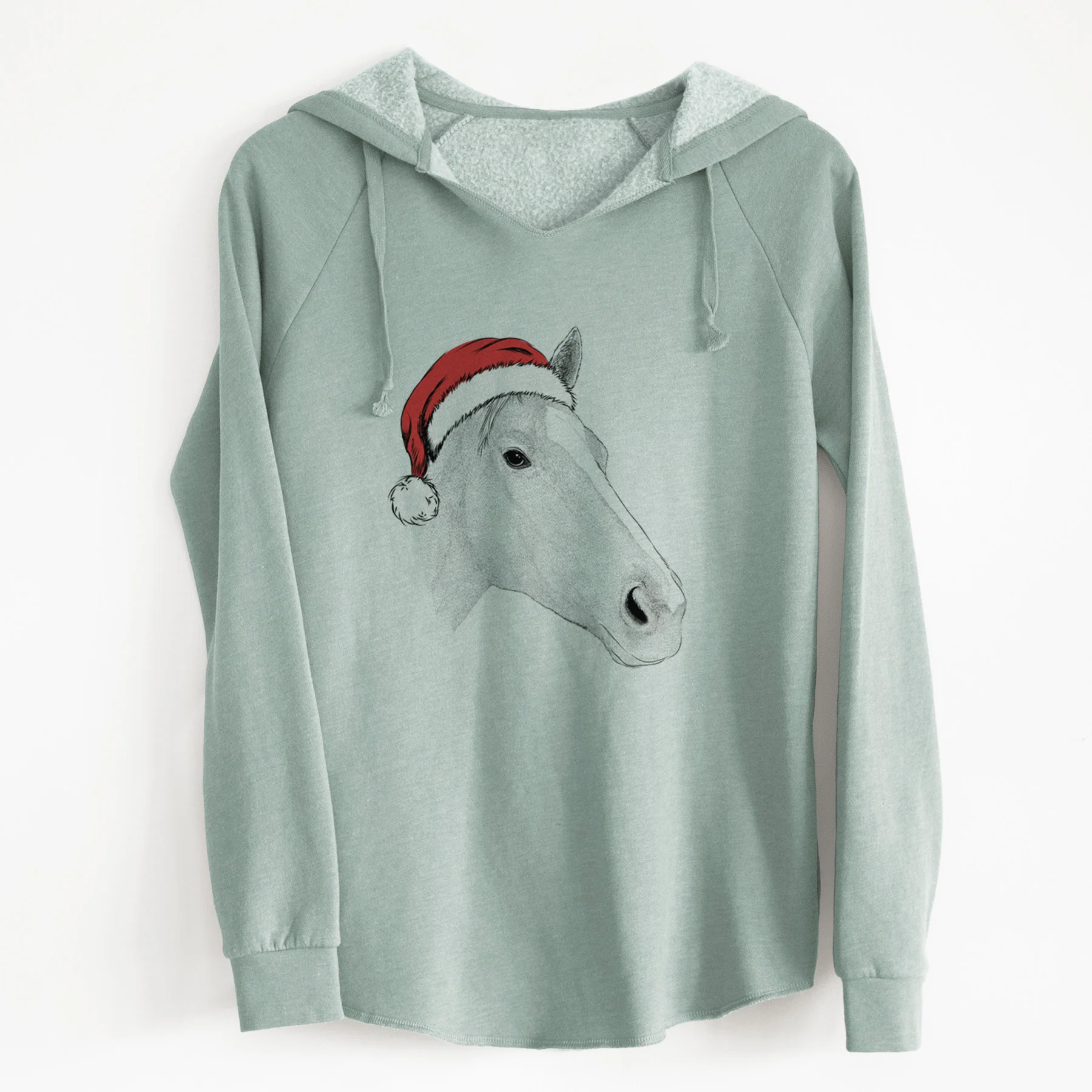 Santa Westley the Horse - Cali Wave Hooded Sweatshirt - Image 7
