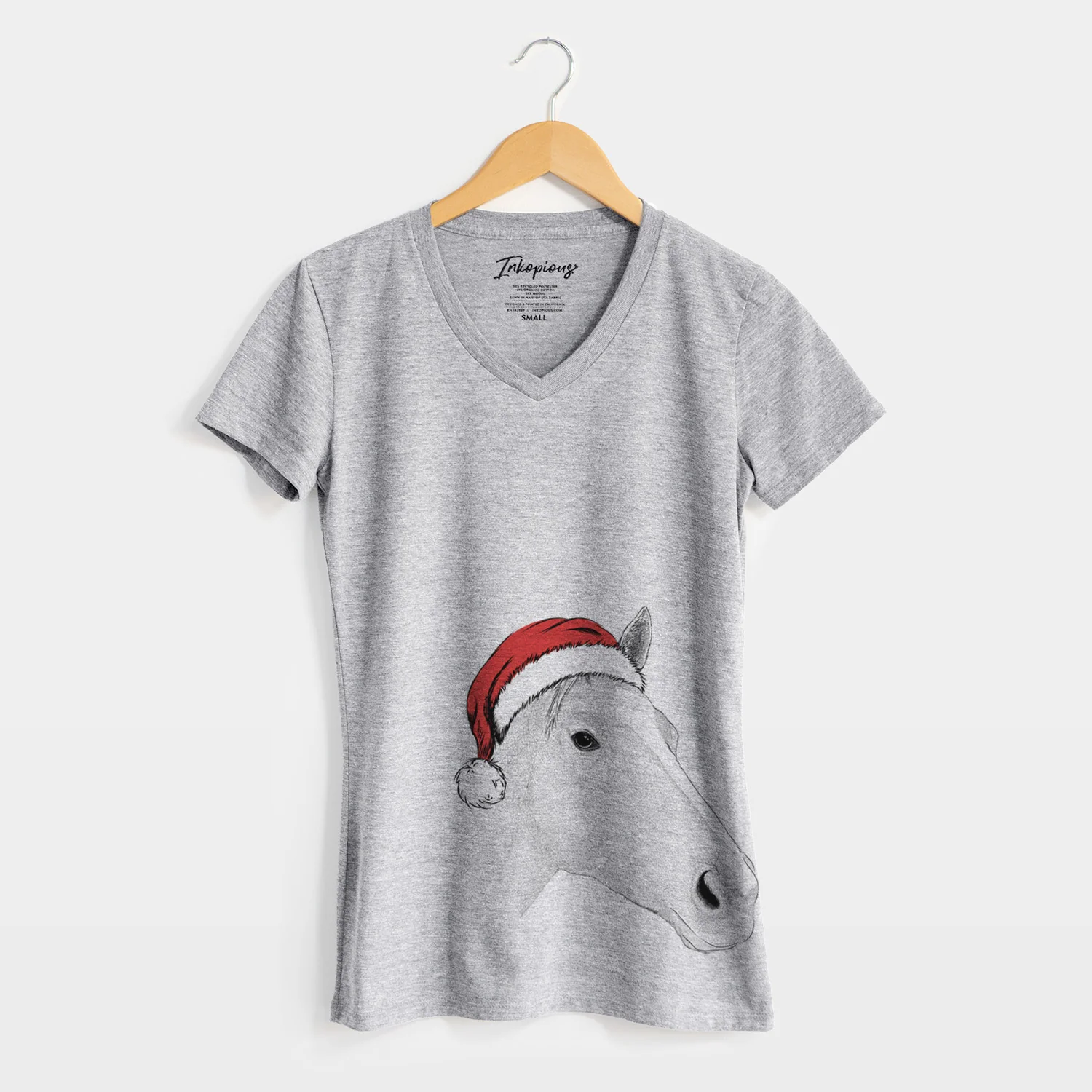 Santa Westley the Horse - Women's Perfect V-neck Shirt - Image 4