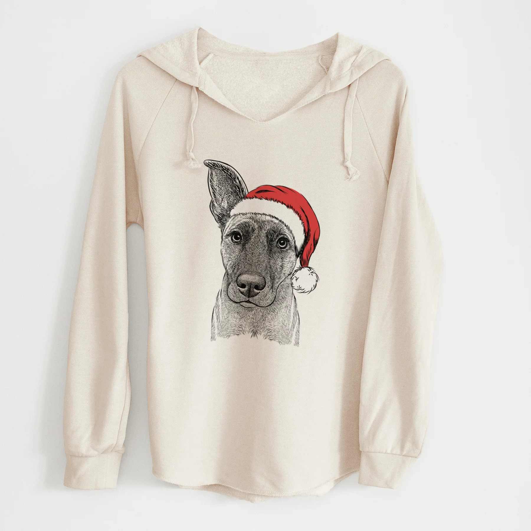 Santa Zoey the Mixed Breed - Cali Wave Hooded Sweatshirt