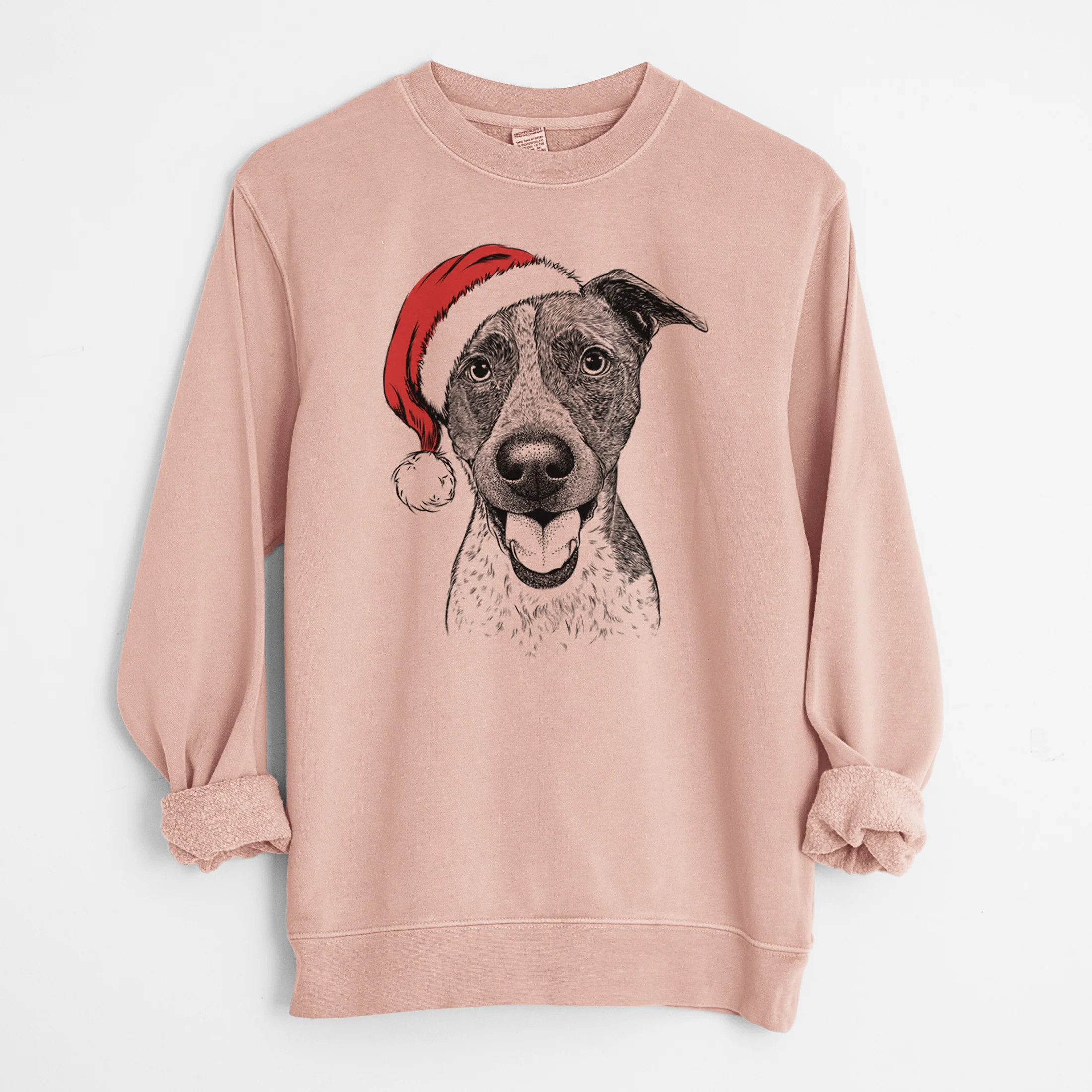 Santa Amigo the Heeler Mix - Unisex Pigment Dyed Crew Sweatshirt - Image 5