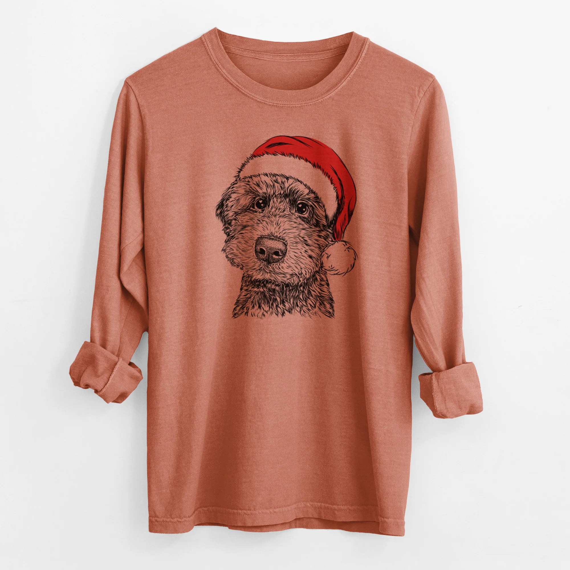 Santa Bowser the Whoodle - Men's Heavyweight 100% Cotton Long Sleeve - Image 13