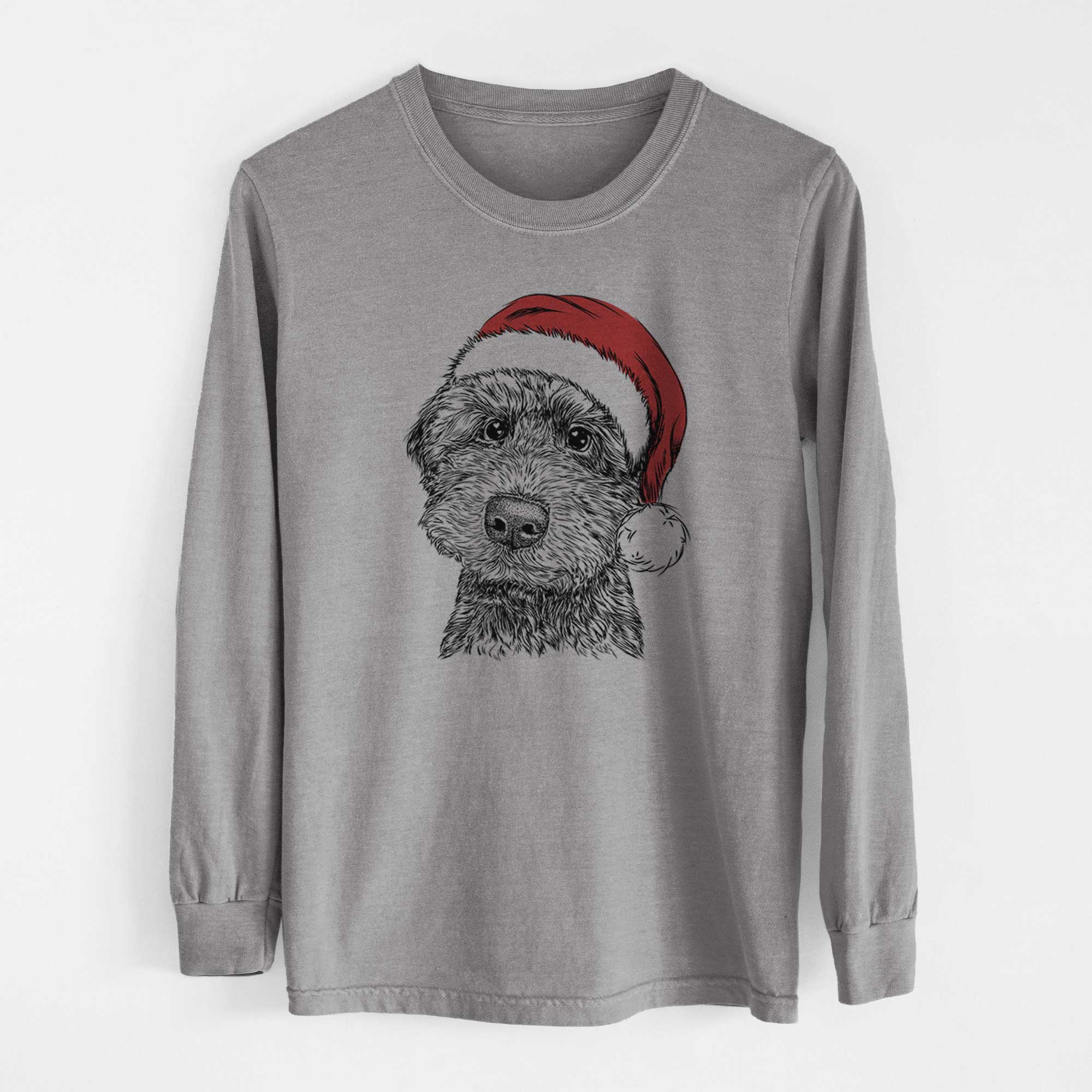 Santa Bowser the Whoodle - Men's Heavyweight 100% Cotton Long Sleeve - Image 7