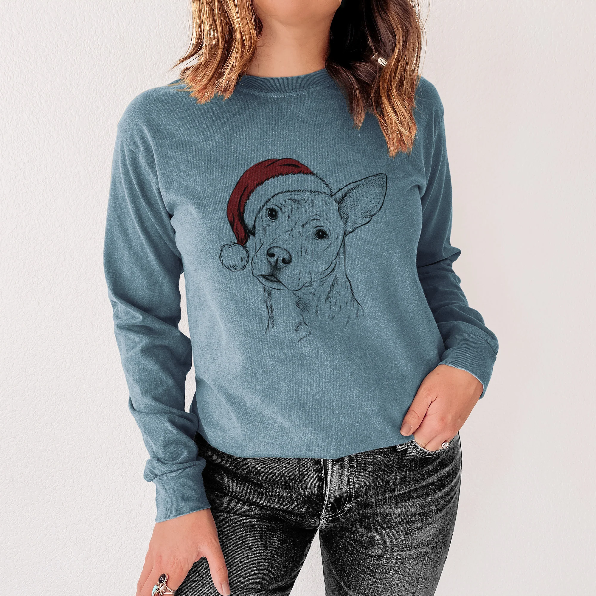 Santa Diesel the Mixed Breed - Heavyweight 100% Cotton Long Sleeve - Image 3