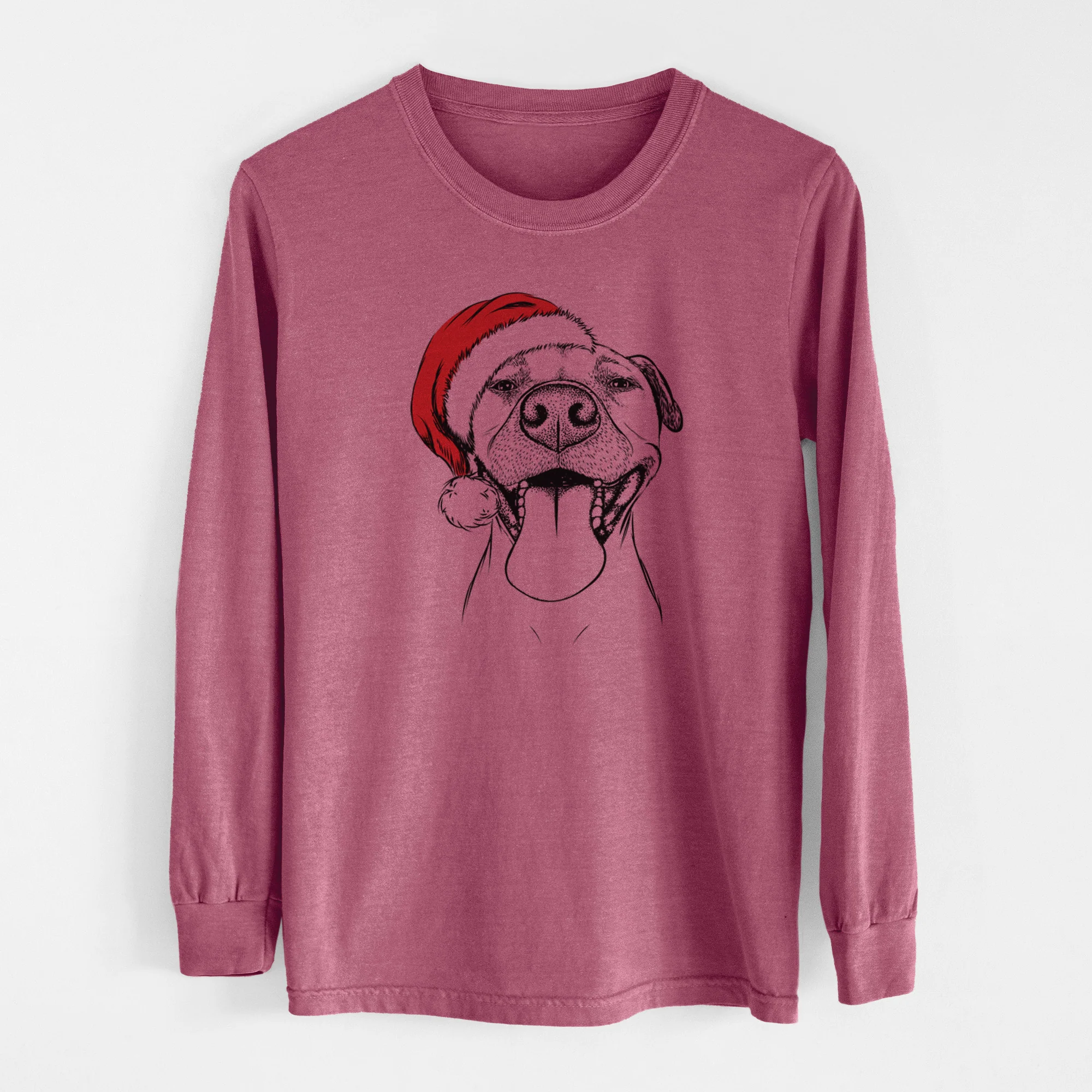 Santa Jack the Happy Mixed Breed - Men's Heavyweight 100% Cotton Long Sleeve