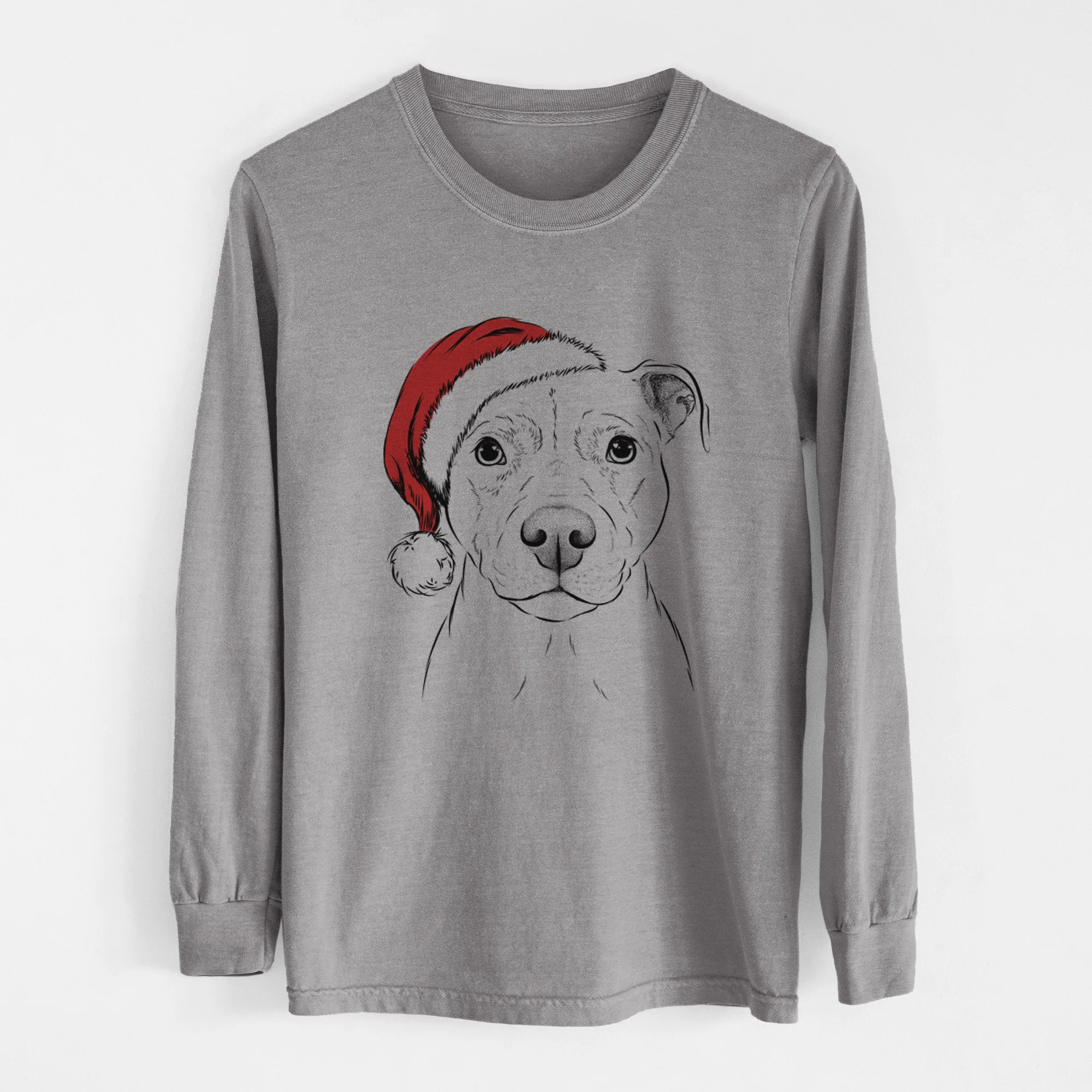 Santa Khaleesi the Pitbull - Heavyweight 100% Cotton Long Sleeve - Image 7