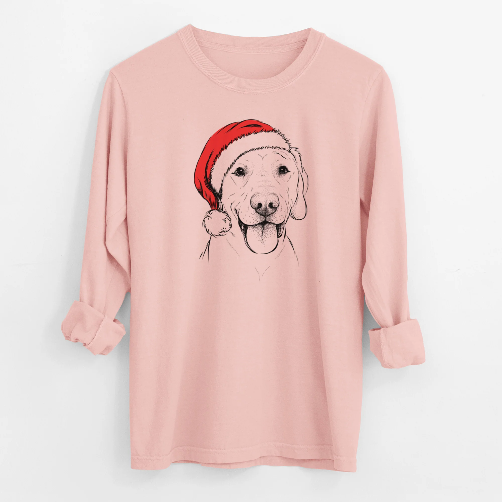 Santa Klay the Labrador Retriever - Men's Heavyweight 100% Cotton Long Sleeve - Image 11