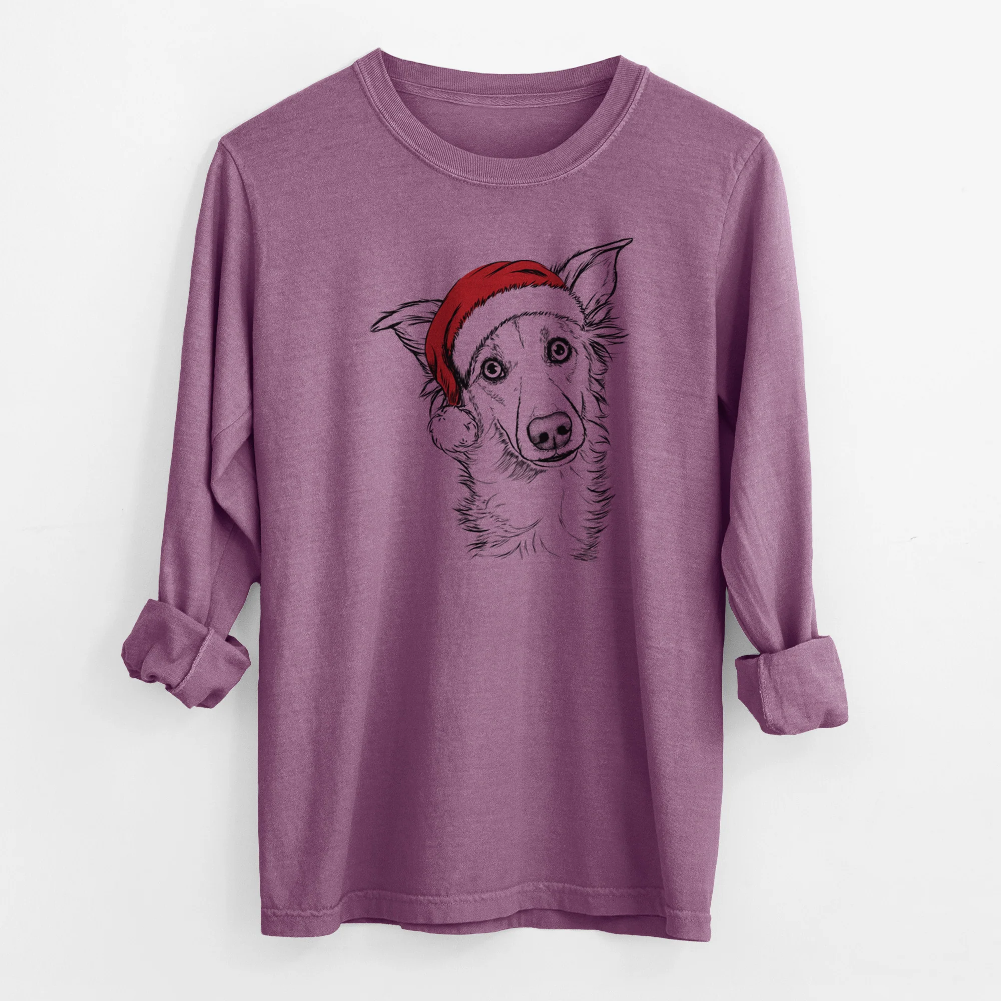 Santa Kyu the Windsprite - Men's Heavyweight 100% Cotton Long Sleeve - Image 10