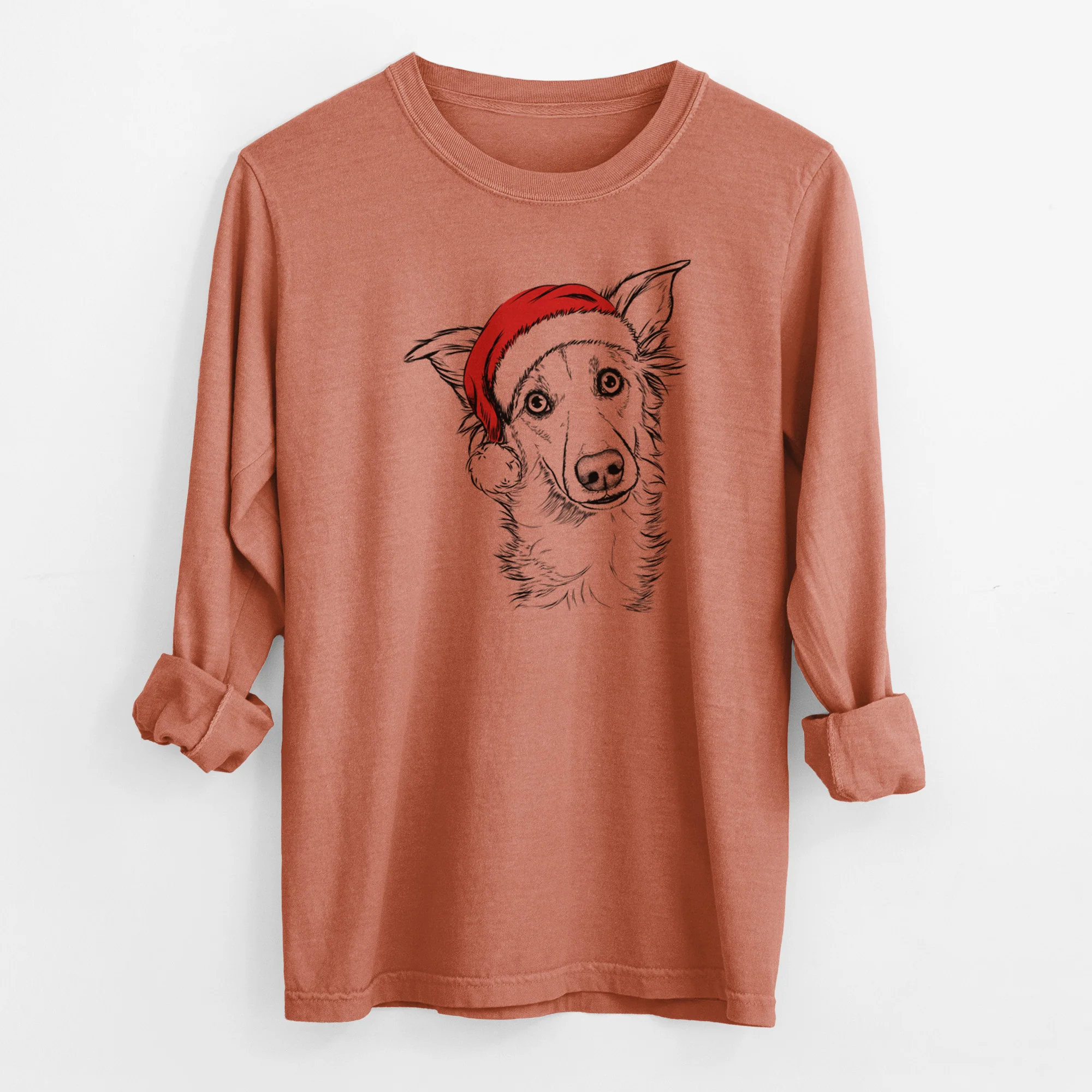 Santa Kyu the Windsprite - Men's Heavyweight 100% Cotton Long Sleeve - Image 13