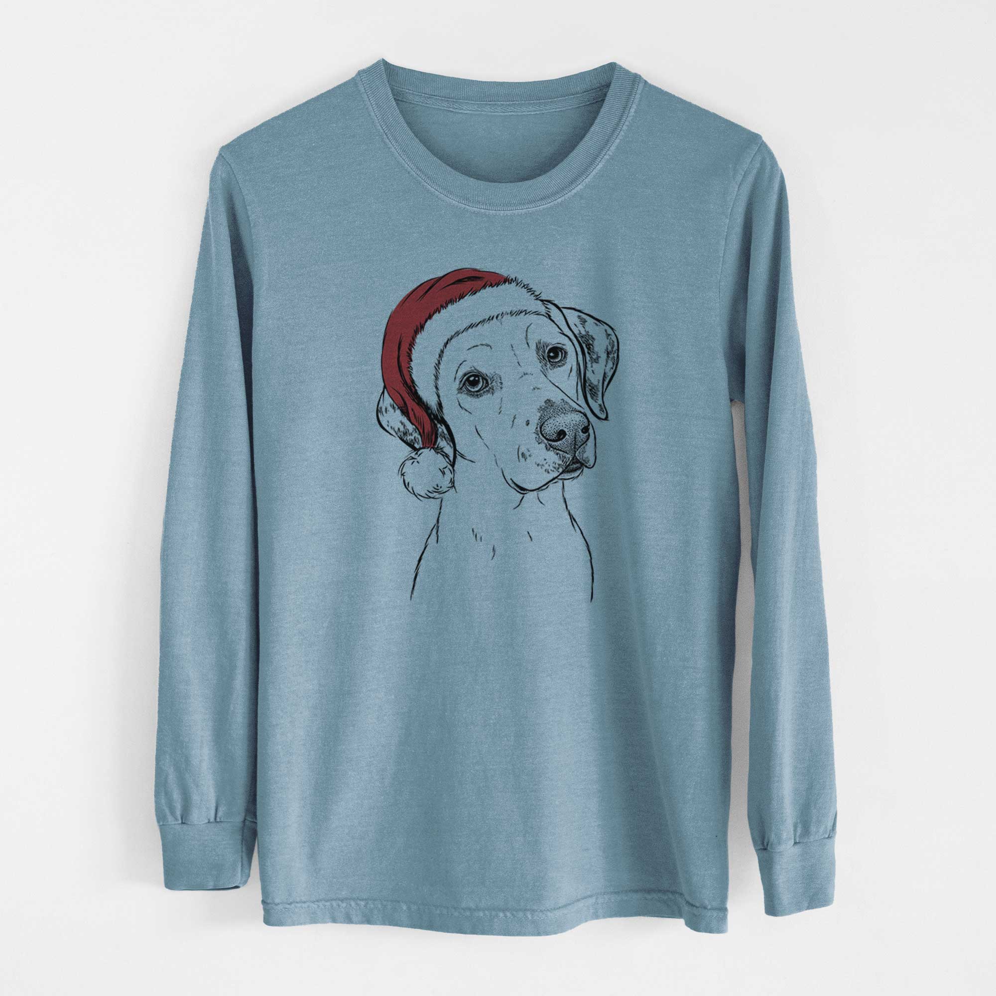 Santa Lucky the Dalmatian - Heavyweight 100% Cotton Long Sleeve - Image 8