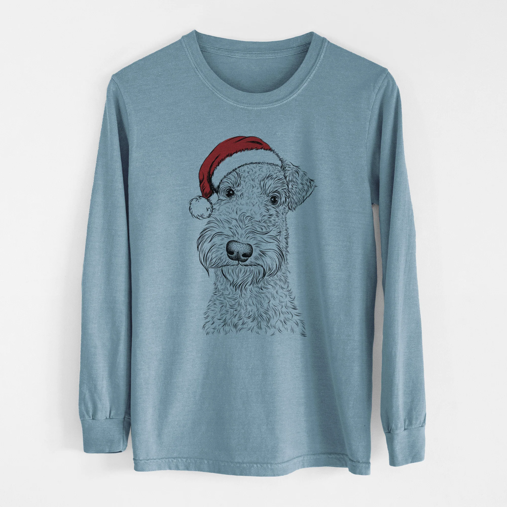 Santa Roc Haven Maggie May the Airedale Terrier - Men's Heavyweight 100% Cotton Long Sleeve - Image 8