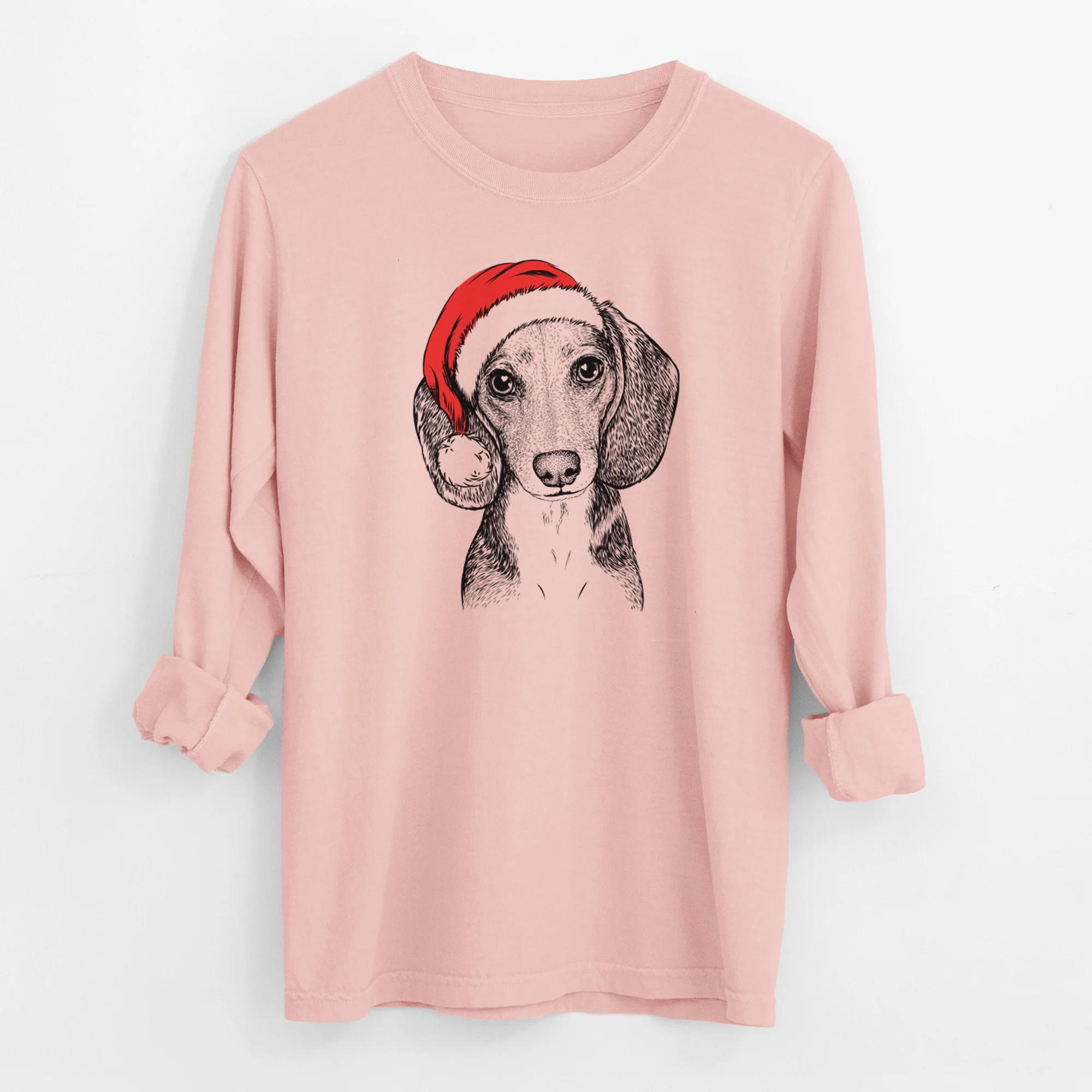 Santa Mayor Andy the Beagle - Men's Heavyweight 100% Cotton Long Sleeve - Image 11