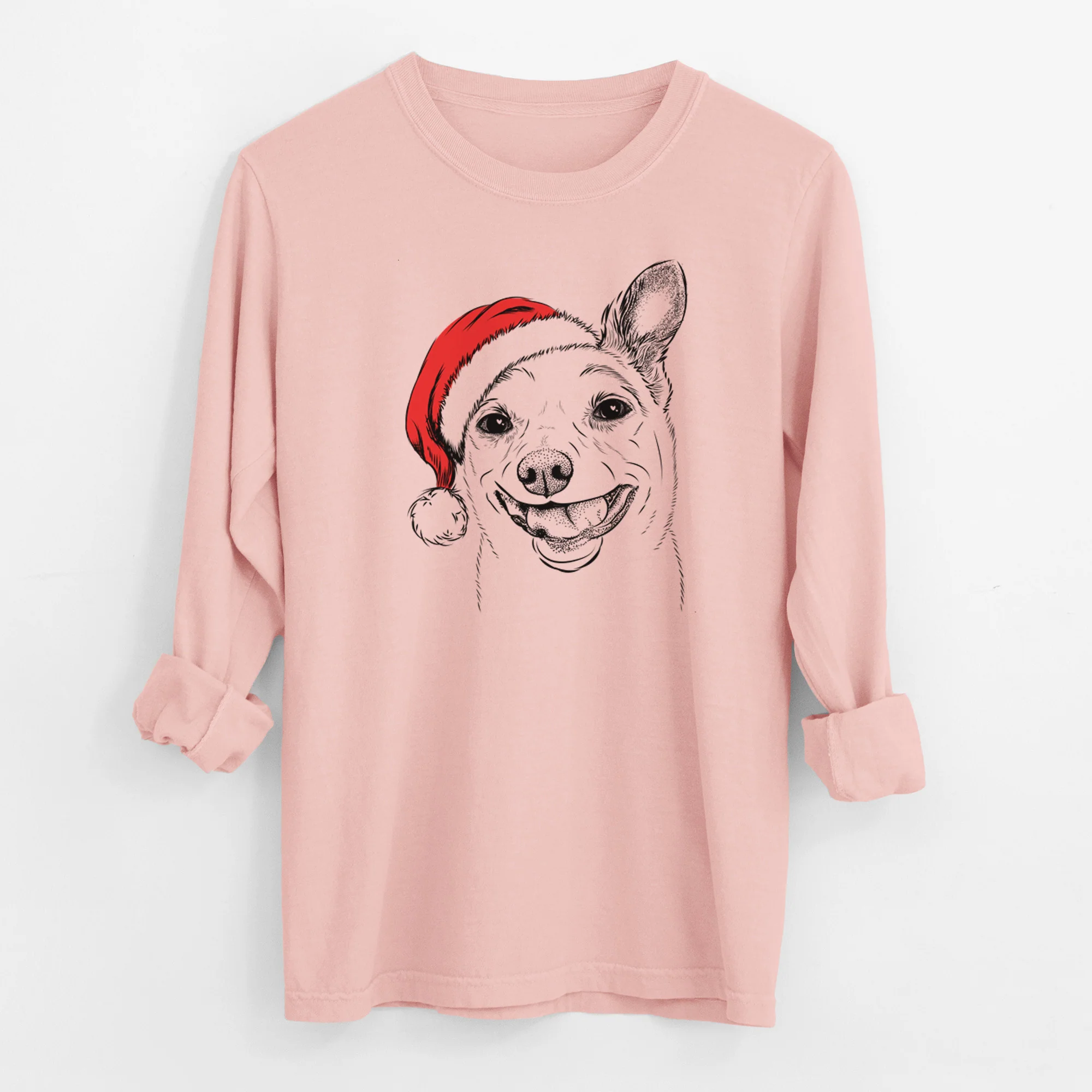 Santa Mortimer the Mixed Breed - Men's Heavyweight 100% Cotton Long Sleeve - Image 10
