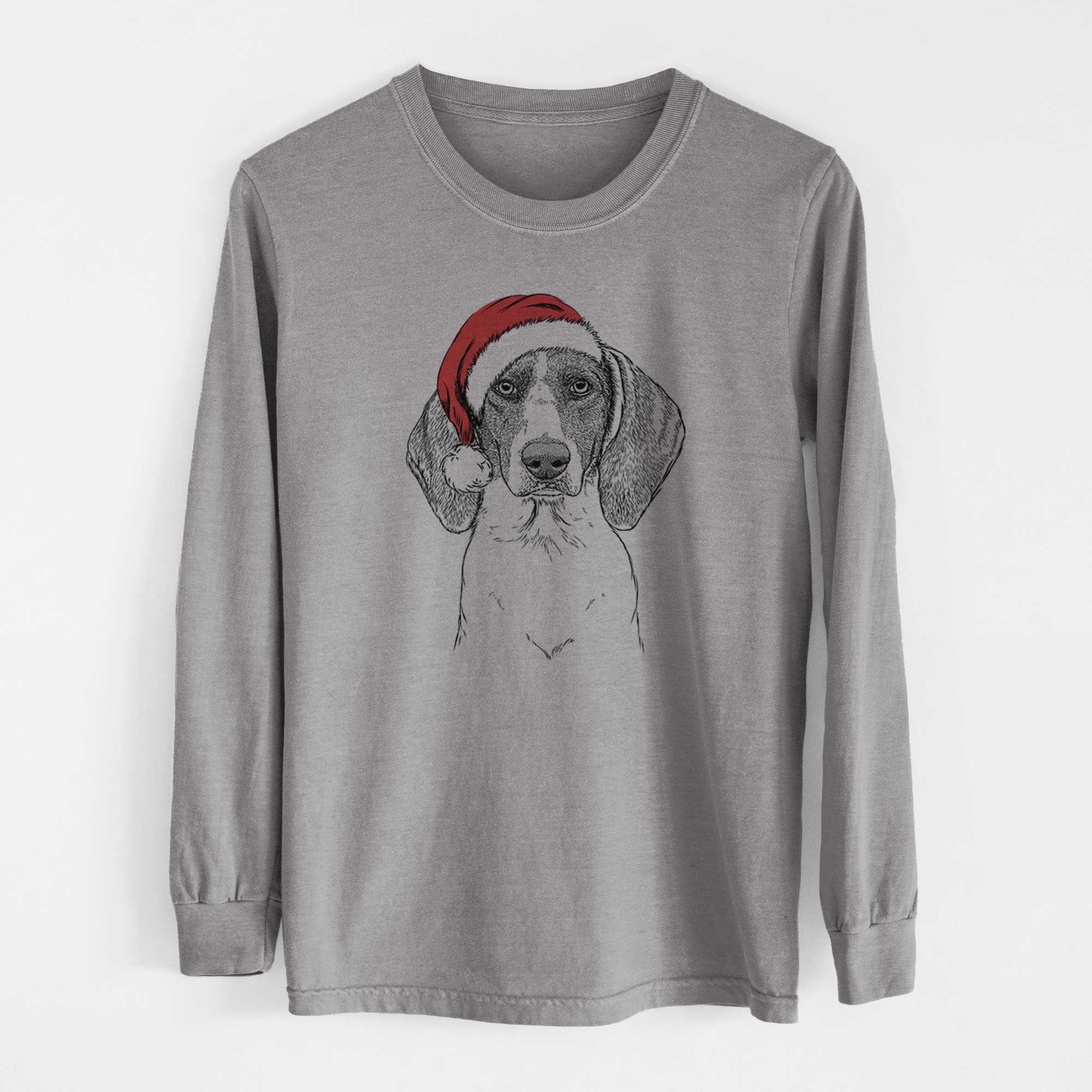Santa Orin the Treeing Walker Coonhound - Men's Heavyweight 100% Cotton Long Sleeve - Image 7