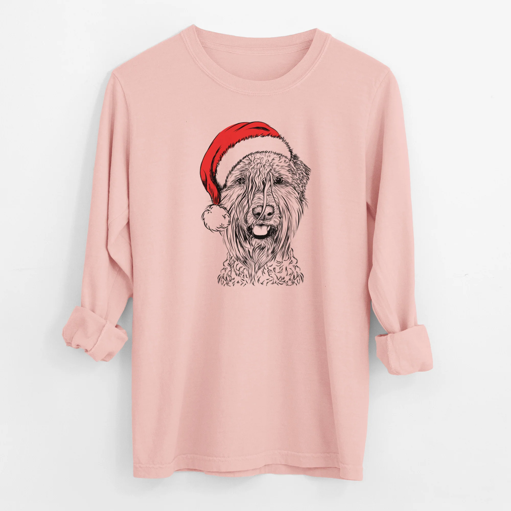 Santa Pierre the Soft Coated Wheaten Terrier - Men's Heavyweight 100% Cotton Long Sleeve - Image 11