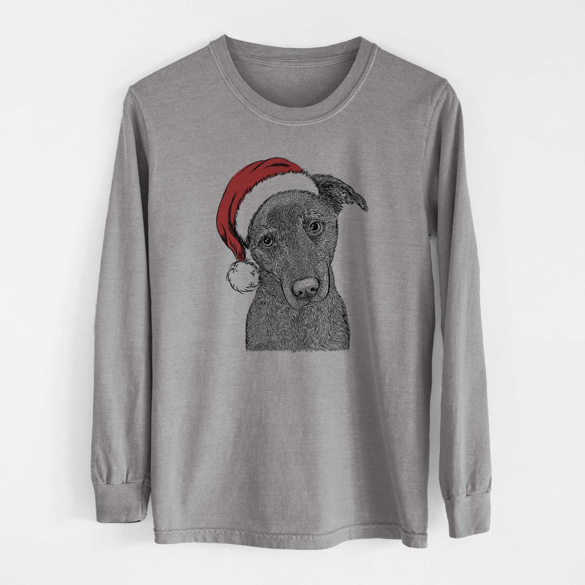 Santa Sadie the Whipador - Men's Heavyweight 100% Cotton Long Sleeve - Image 7