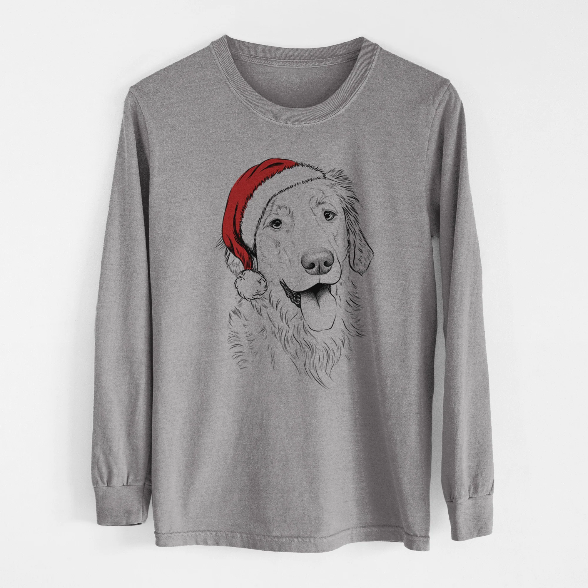 Santa Semba the Golden Retriever - Heavyweight 100% Cotton Long Sleeve - Image 7