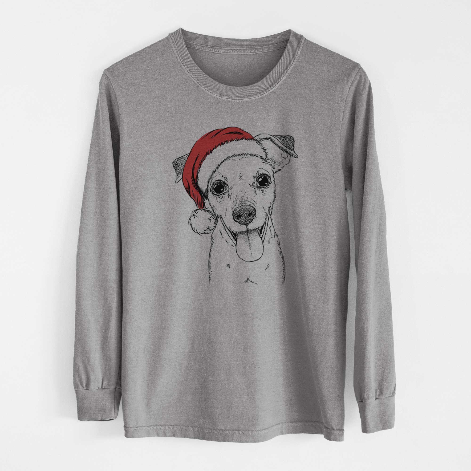 Santa Tyler the Mixed Breed - Men's Heavyweight 100% Cotton Long Sleeve - Image 7