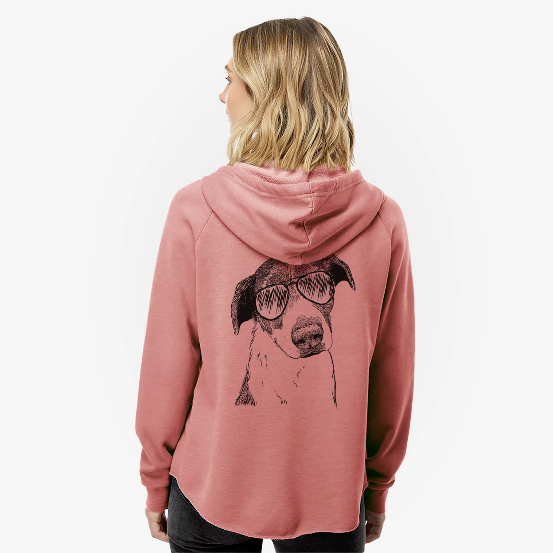 Sophia the Mixed Breed - Women's Cali Wave Zip-Up Sweatshirt - Image 8