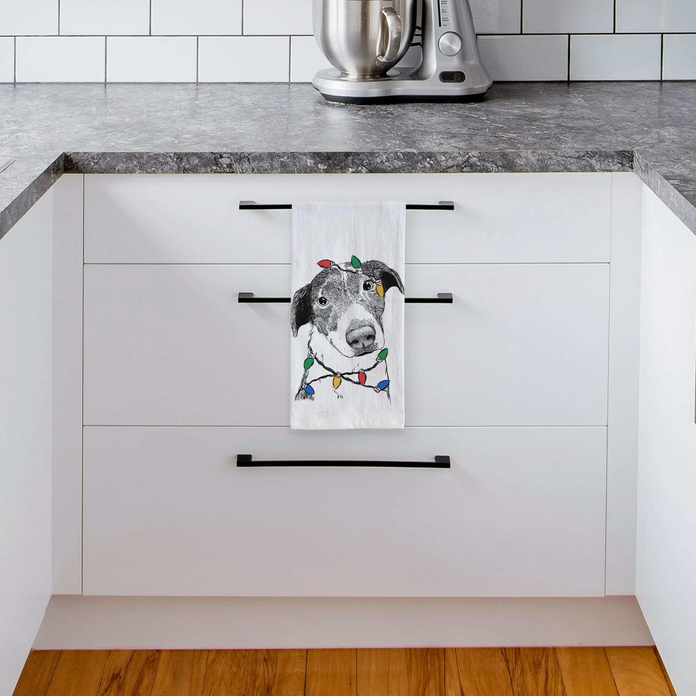 Sophia the Mixed Breed Tea Towel - Image 4