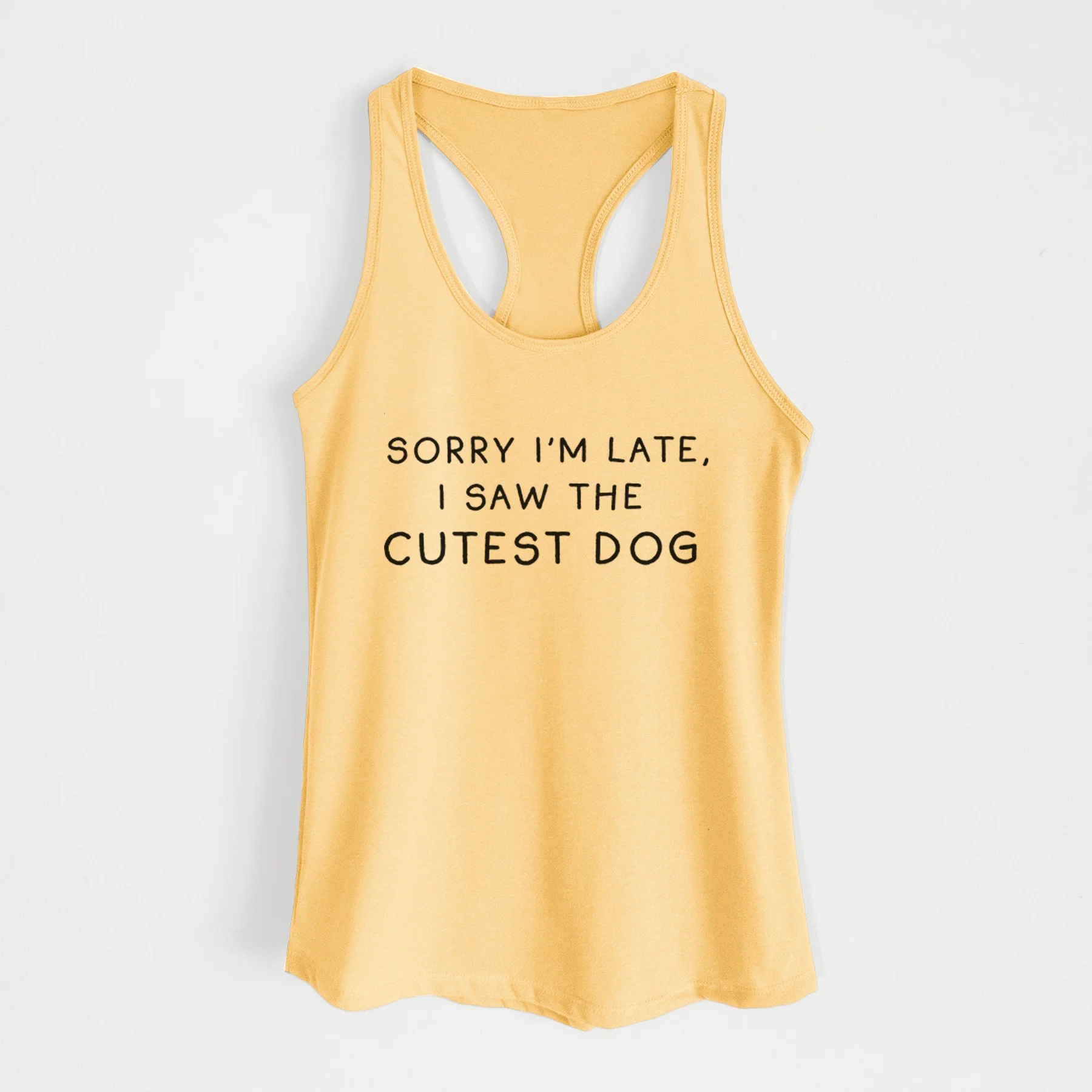 Sorry I'm Late, I Saw the Cutest Dog - Women's Racerback Tanktop - Image 3