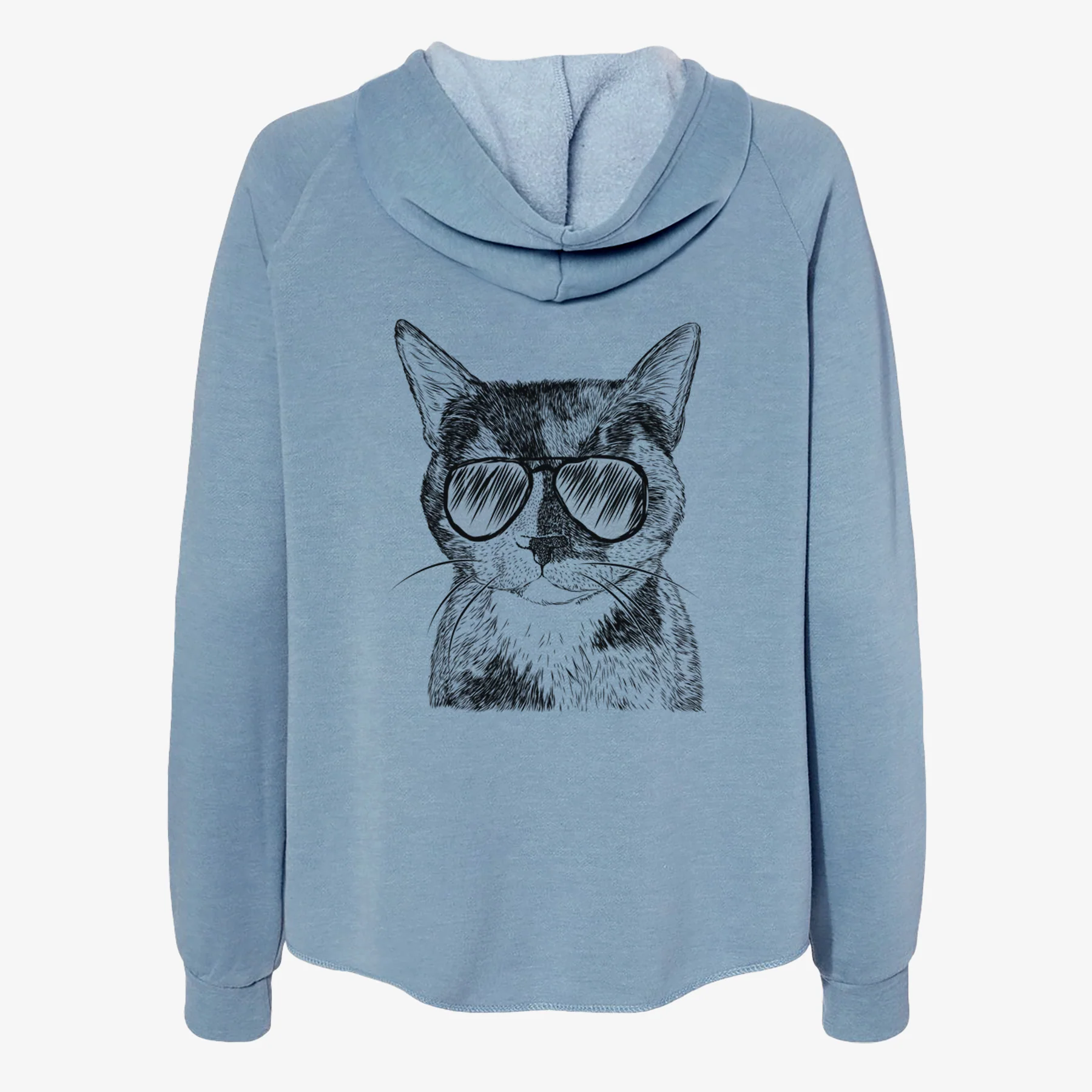Spooky Kitty the Tortoiseshell Cat - Women's Cali Wave Zip-Up Sweatshirt - Image 9
