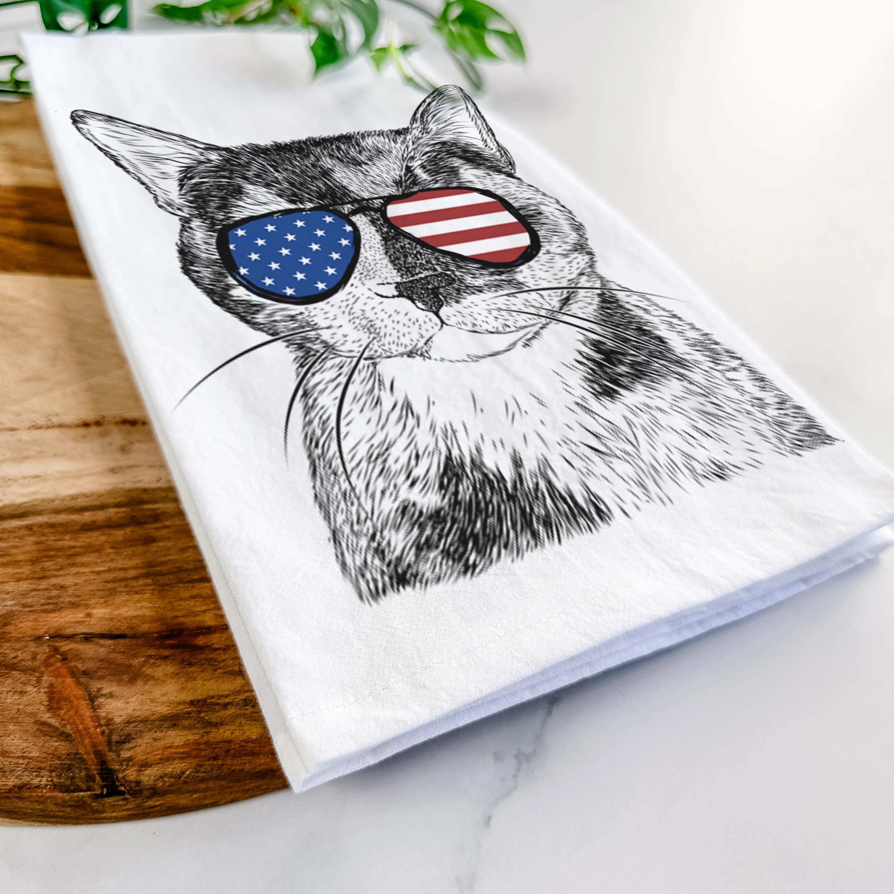 Spooky Kitty the Tortoiseshell Cat Tea Towel - Image 12