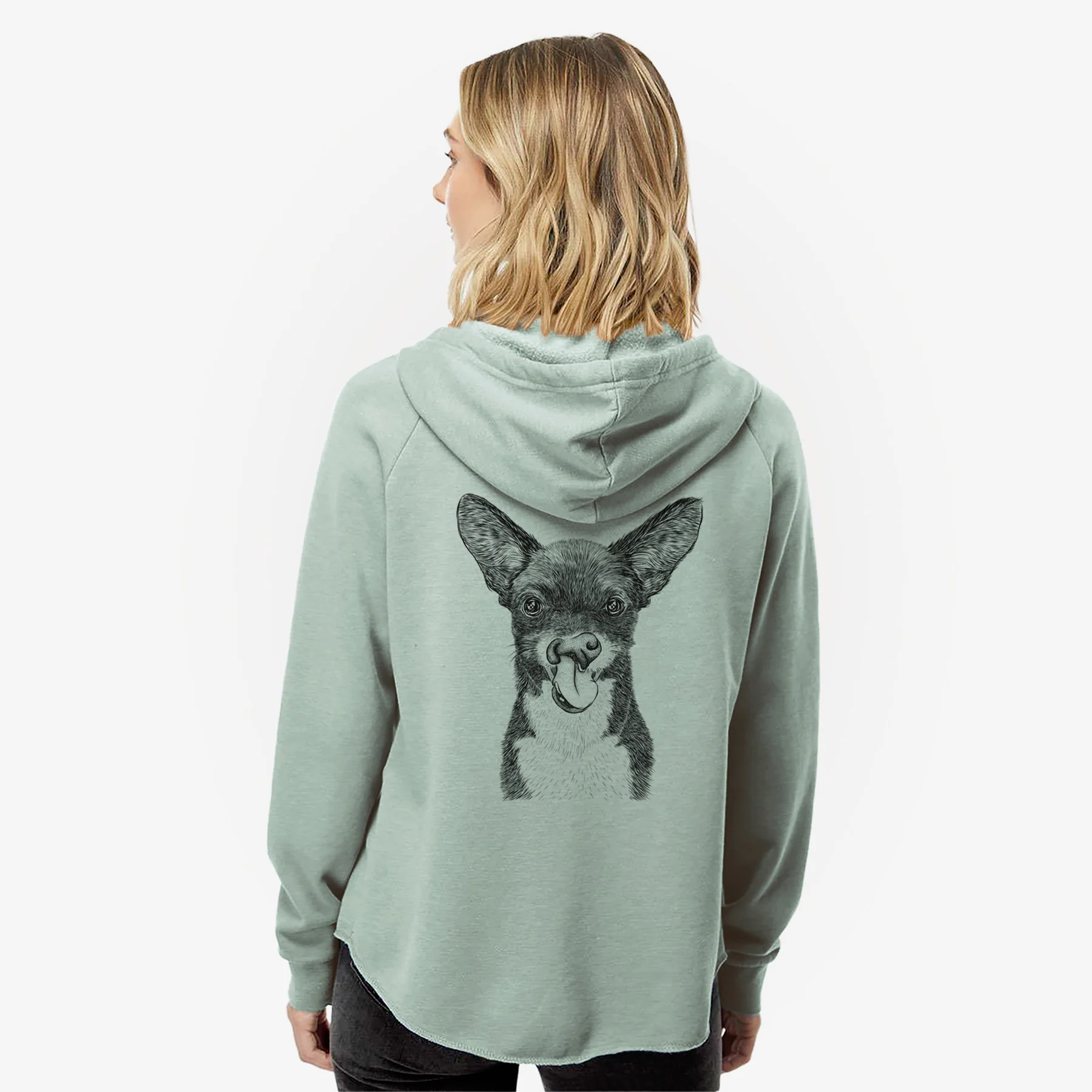 Sprout the Chihuahua Mix - Women's Cali Wave Zip-Up Sweatshirt - Image 2