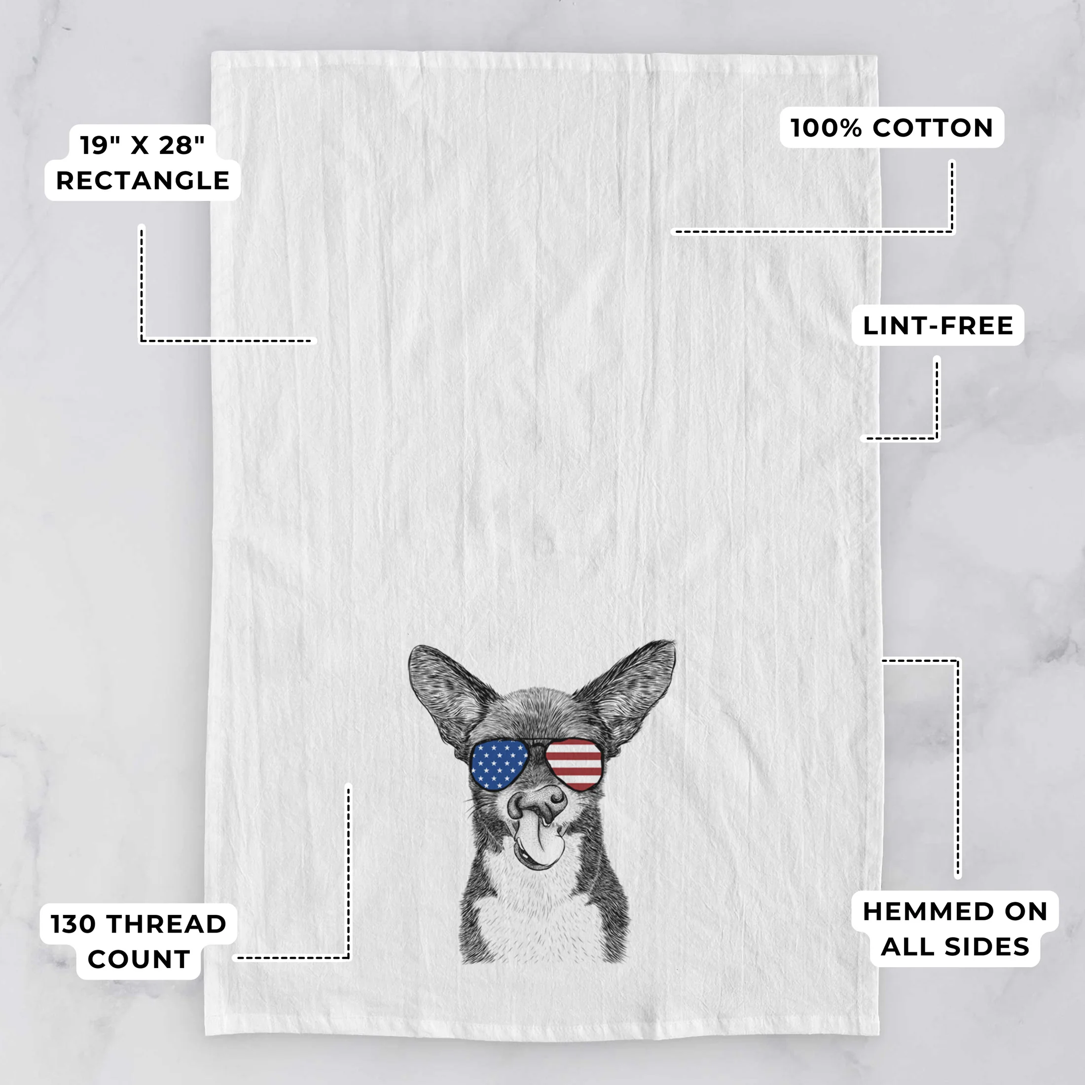 Sprout the Chihuahua Mix Tea Towel - Image 3