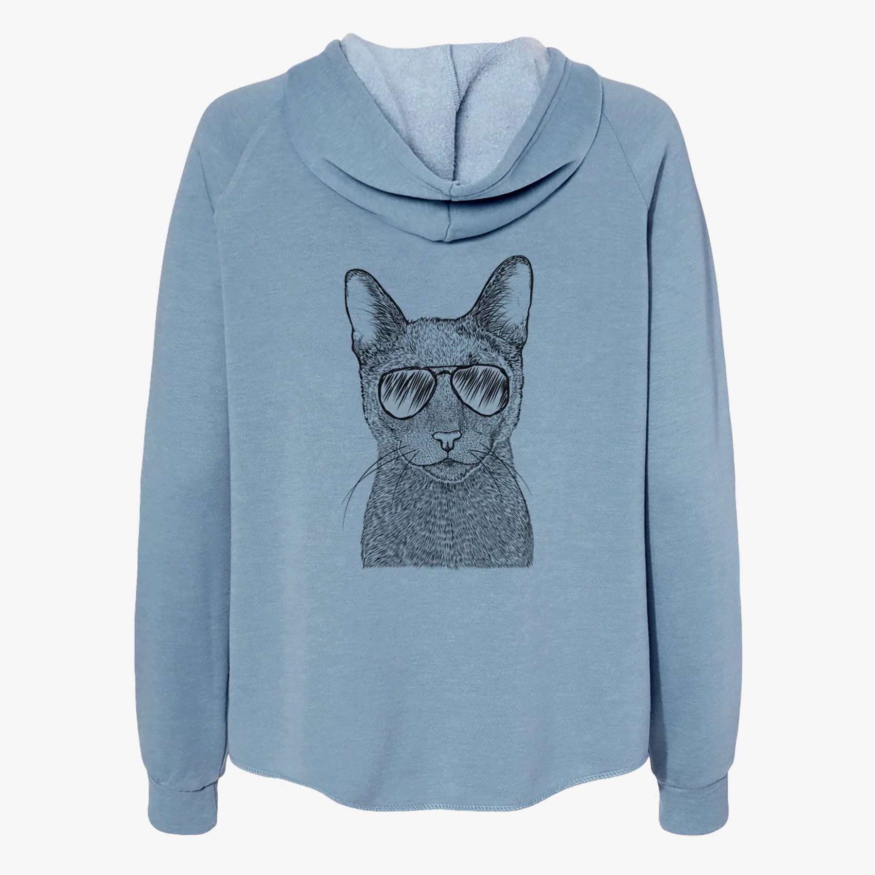 Stanley the Russian Blue Cat - Women's Cali Wave Zip-Up Sweatshirt - Image 9