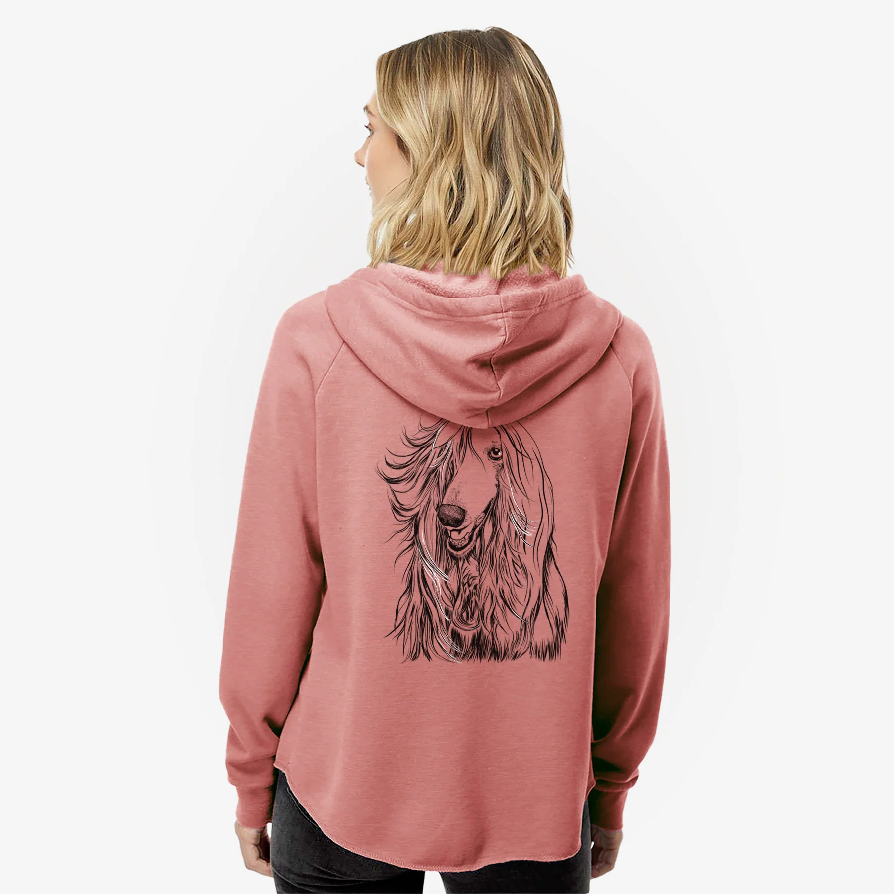 Sterling the Afghan Hound - Women's Cali Wave Zip-Up Sweatshirt - Image 5
