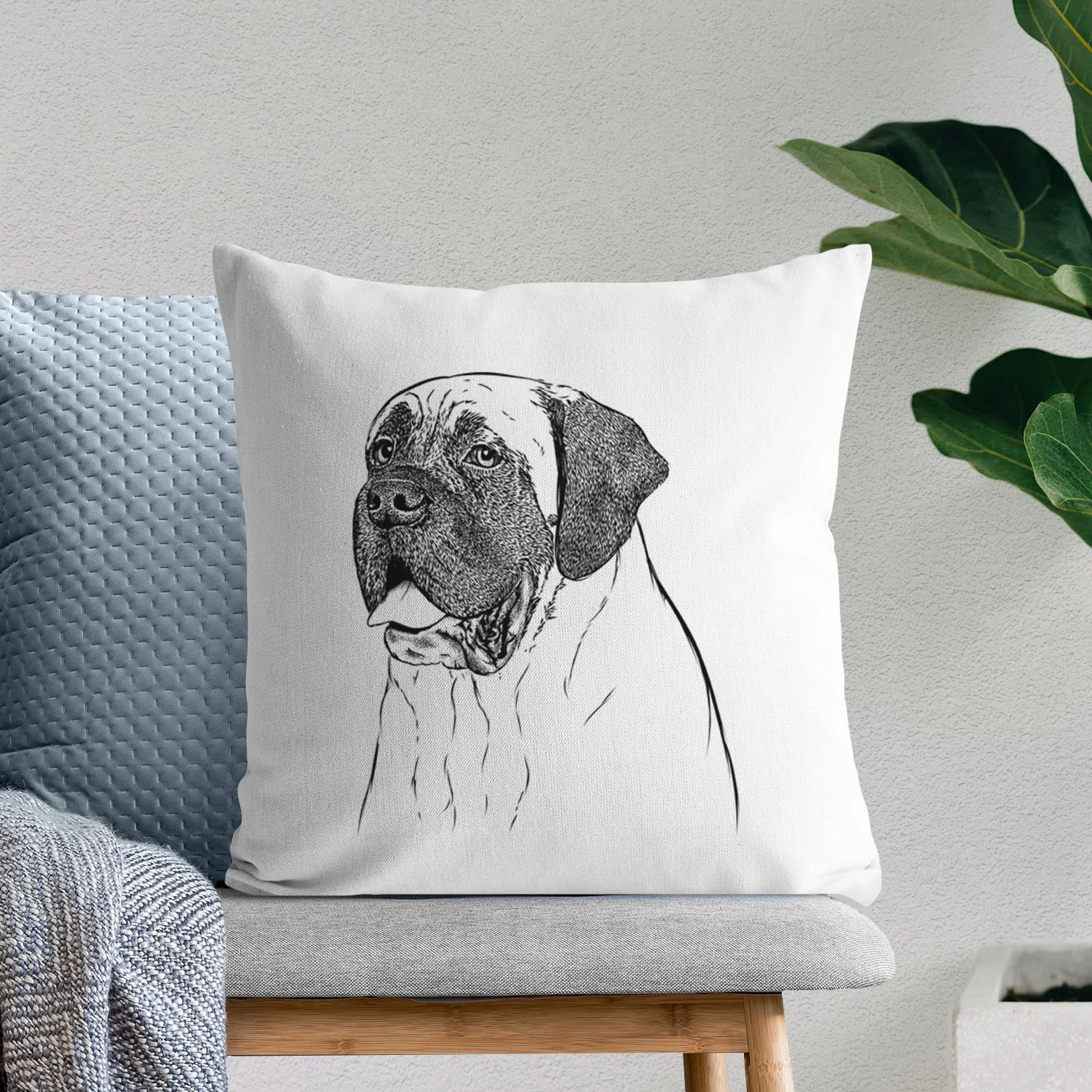 Sterling the English Mastiff - Throw Pillow Cover - Image 6