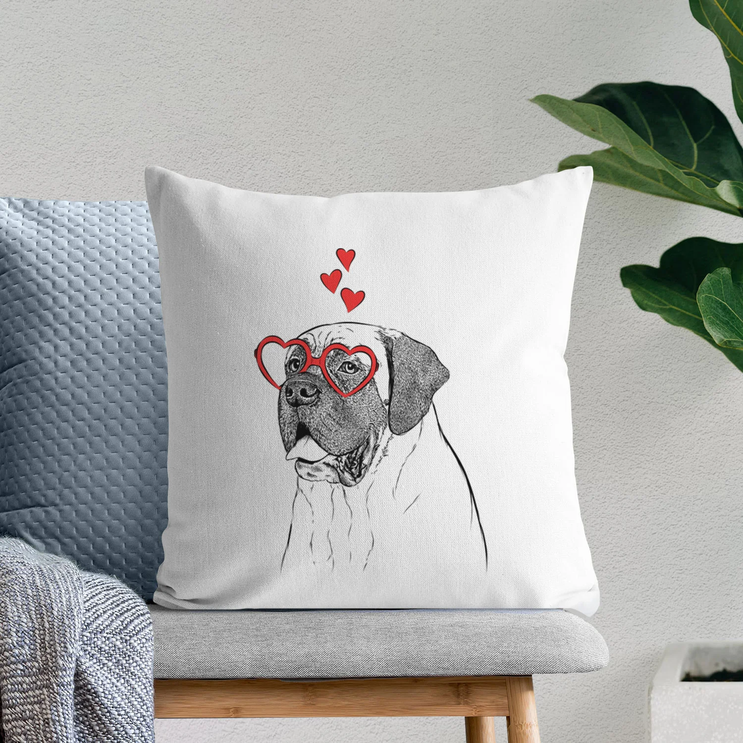 Sterling the English Mastiff - Throw Pillow Cover - Image 7