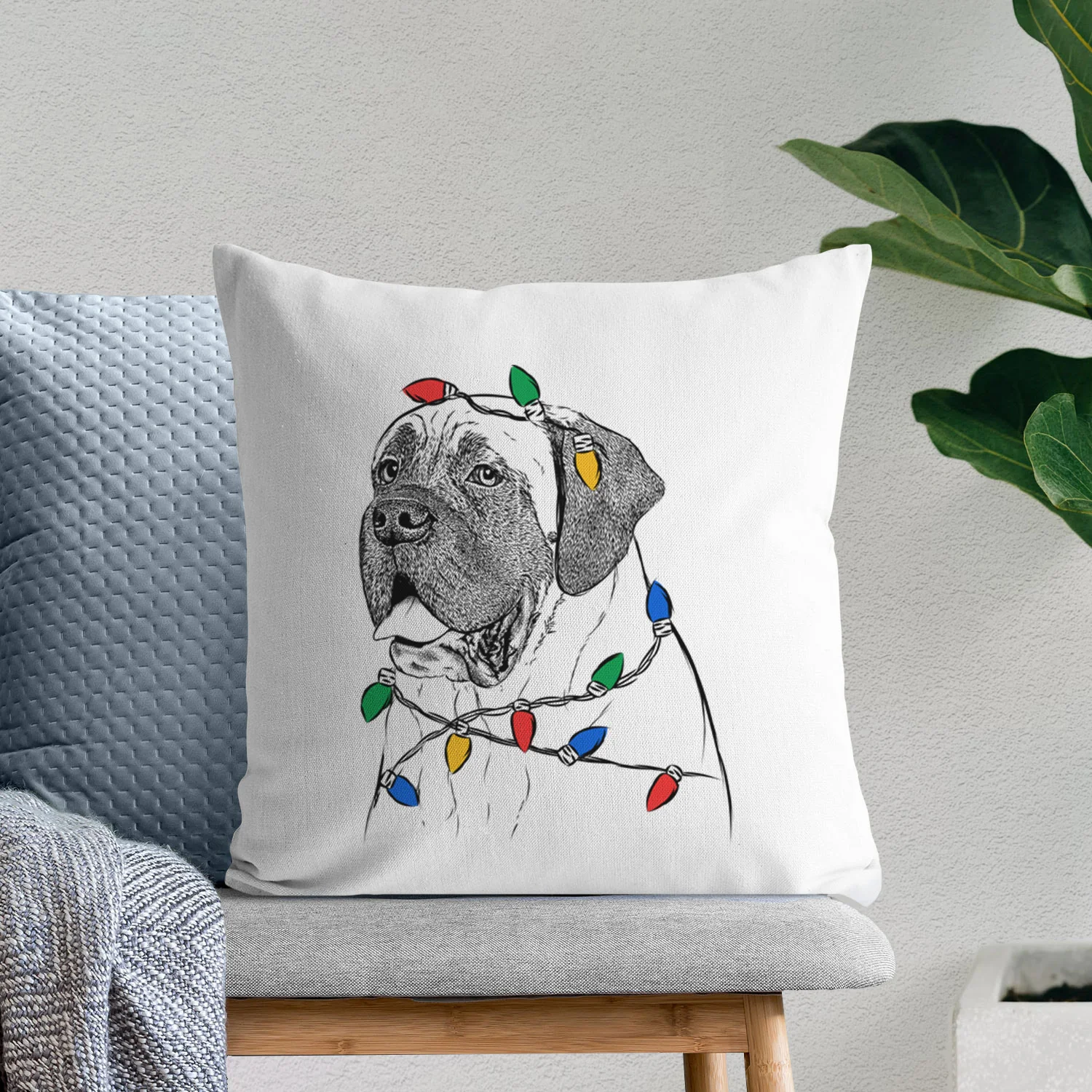 Sterling the English Mastiff - Throw Pillow Cover - Image 9