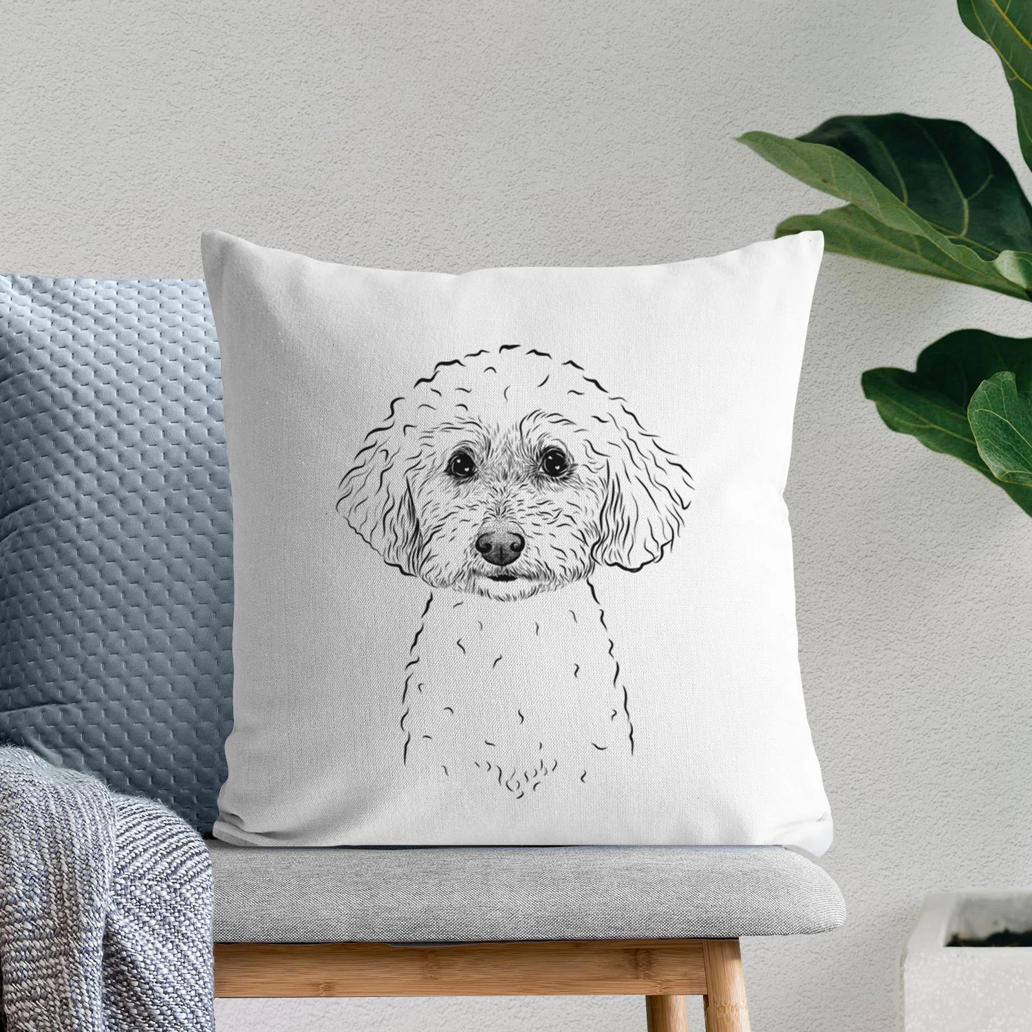 Stitch the Bichonpoo - Throw Pillow Cover - Image 6